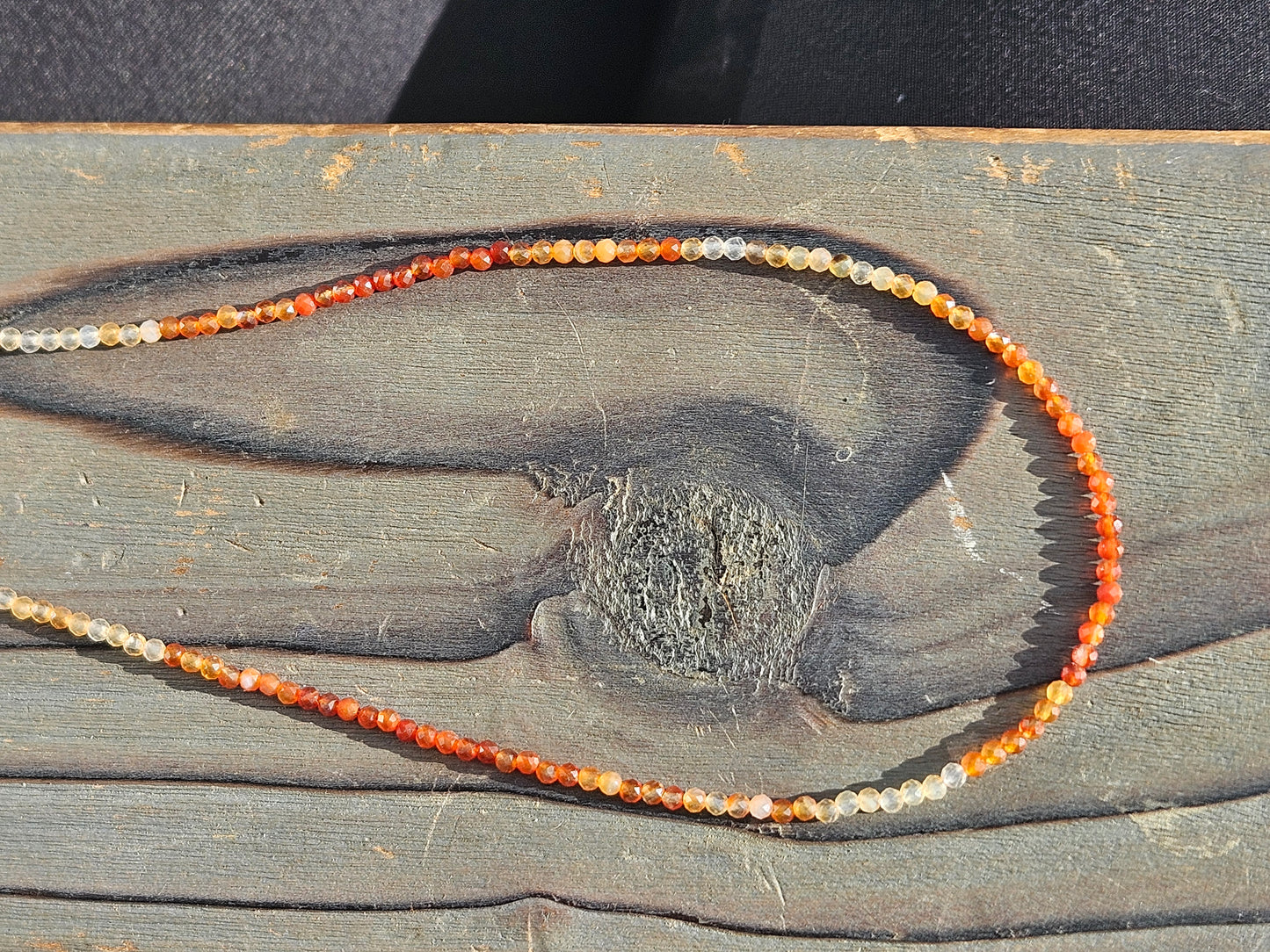 Carnelian Necklace, 15 +3in