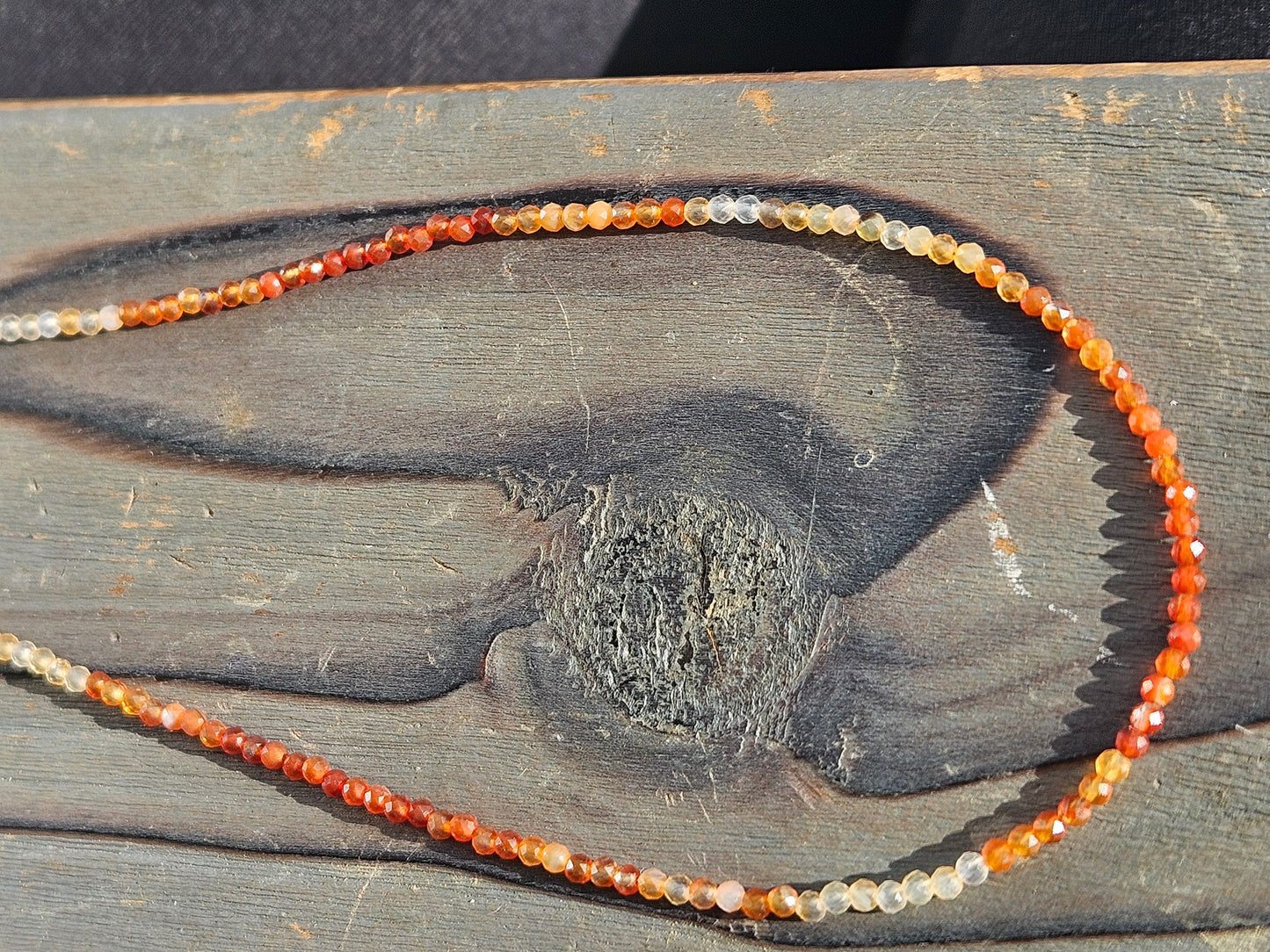 Carnelian Necklace, 15 +3in