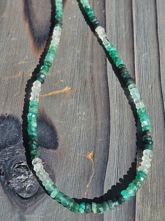 Ombre Emerald Necklace, 17in