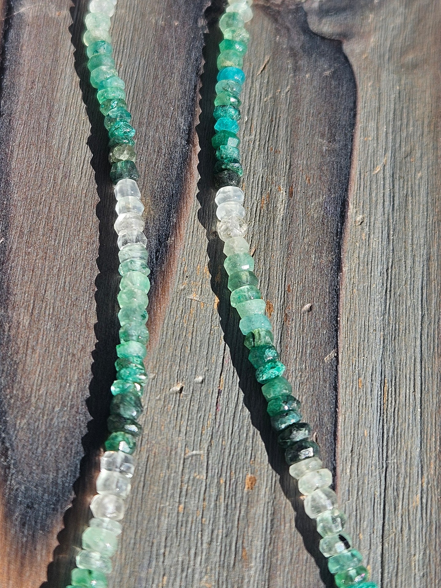 Ombre Emerald Necklace, 17in