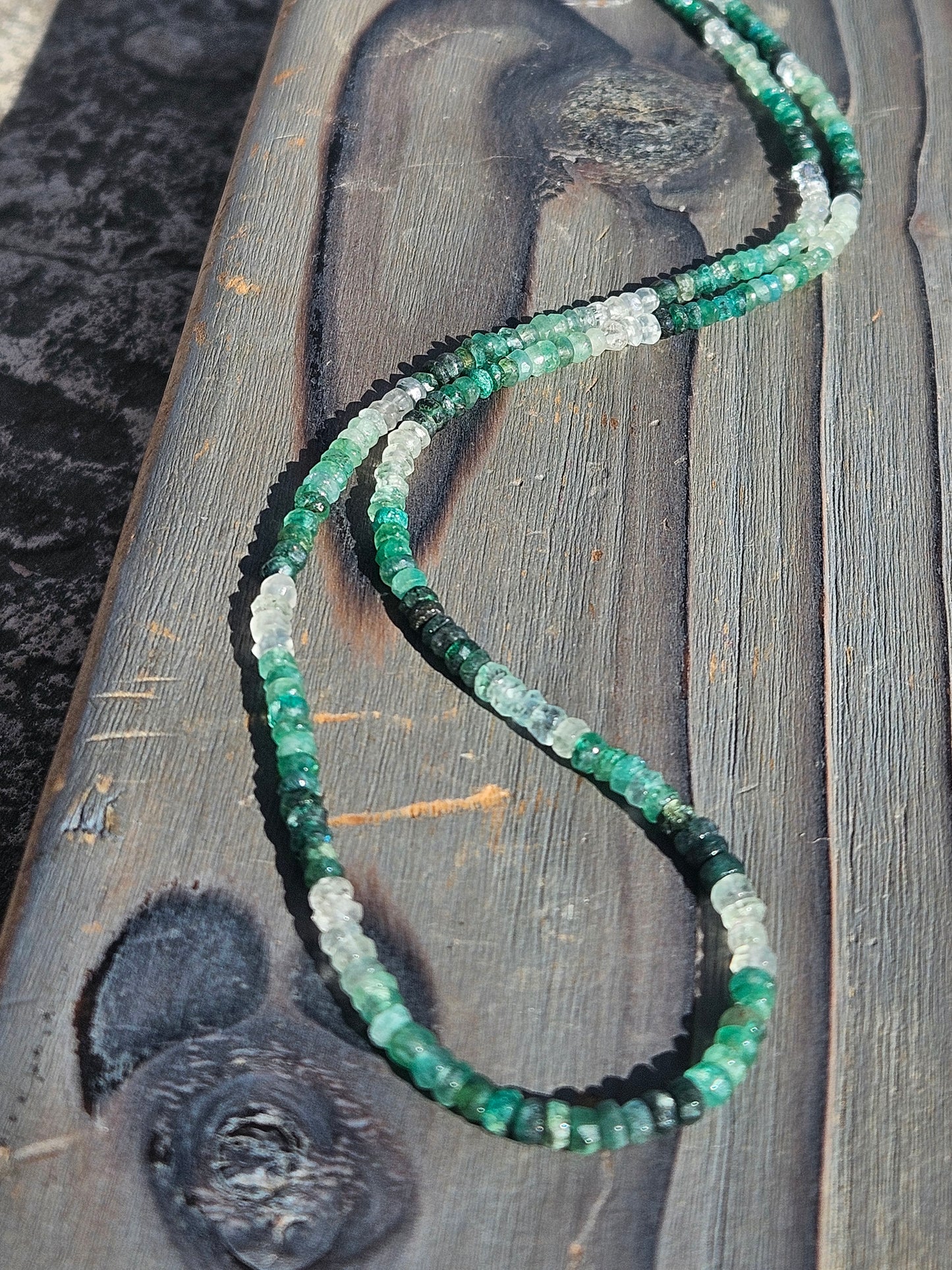 Ombre Emerald Necklace, 17in