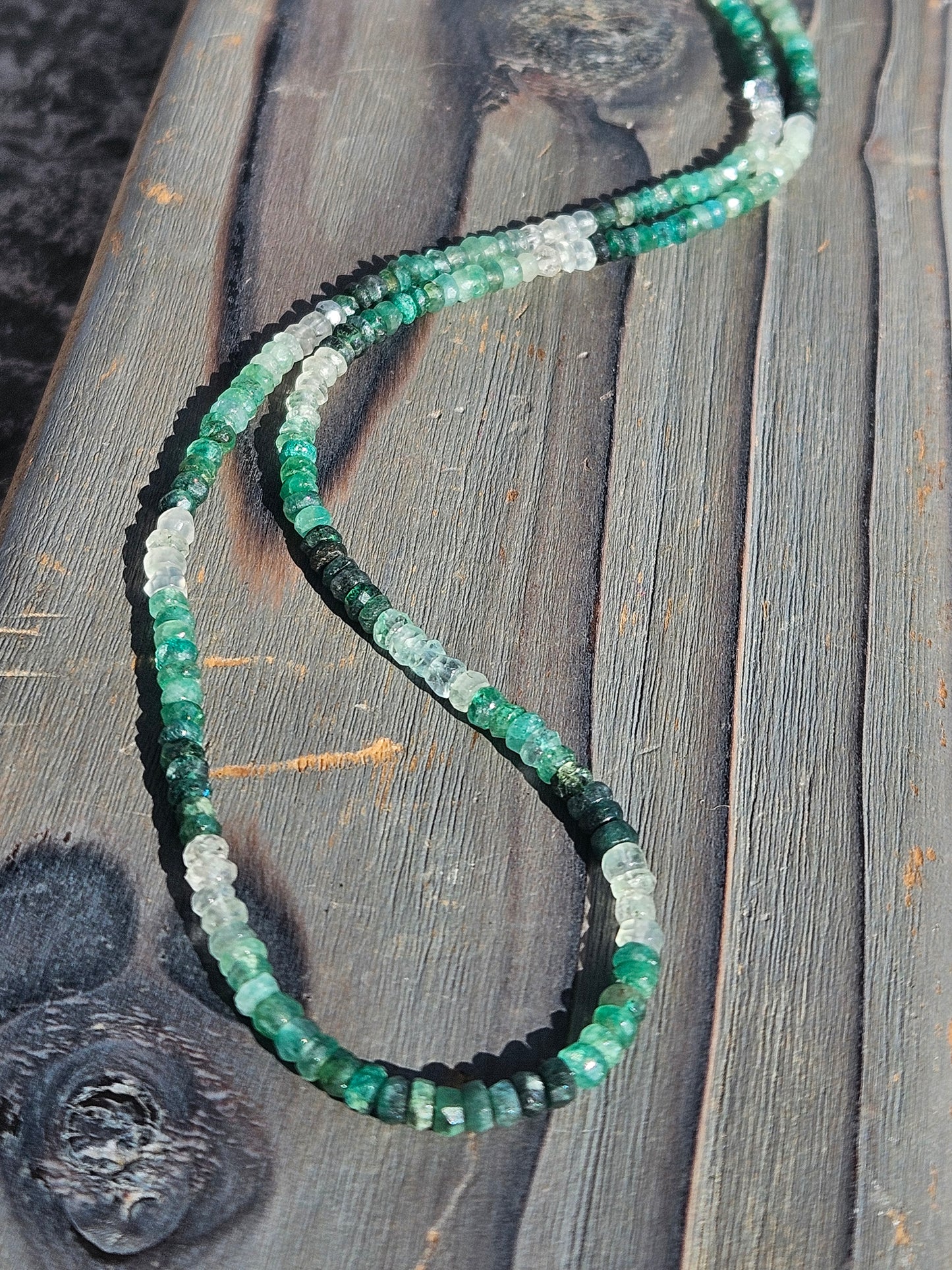 Ombre Emerald Necklace, 17in