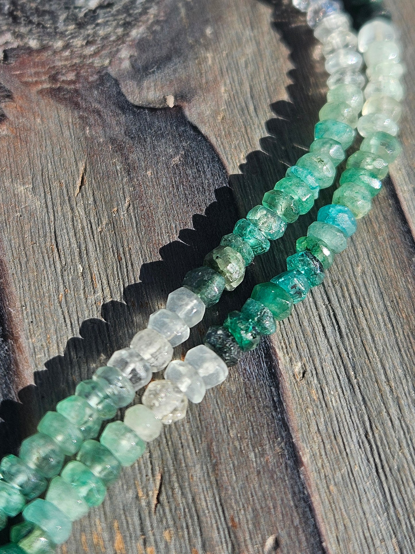 Ombre Emerald Necklace, 17in