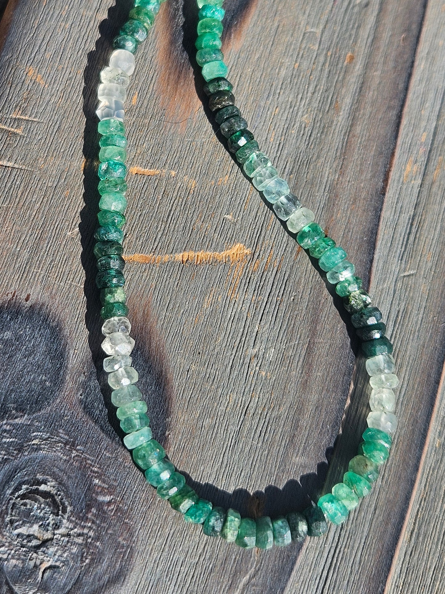 Ombre Emerald Necklace, 17in