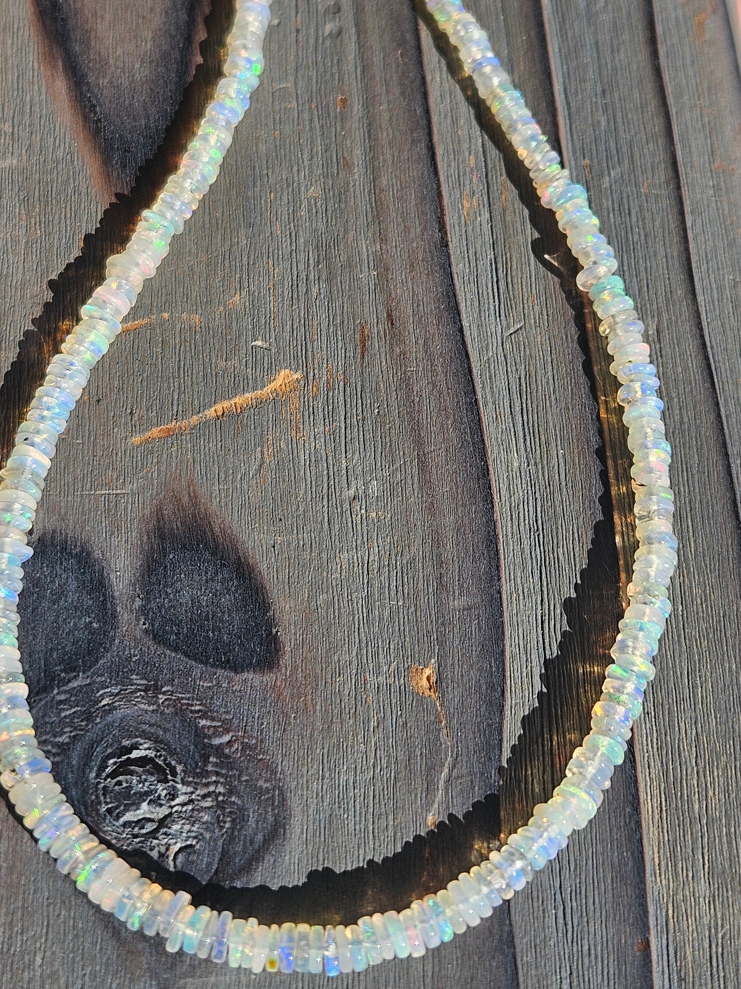 Ethiopian Opal Necklace, 17in