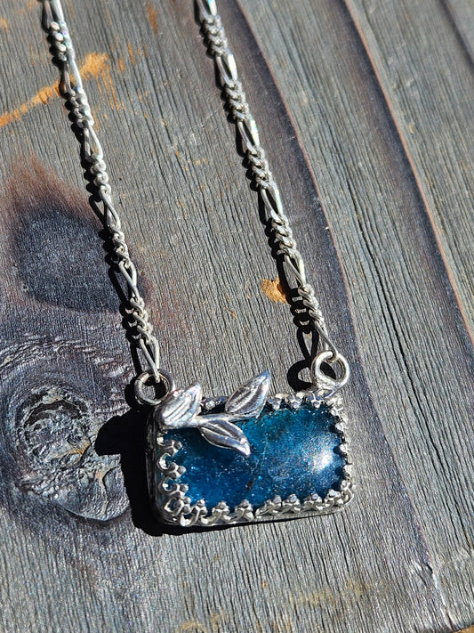 Blue Apatite Vine Necklace, 16in