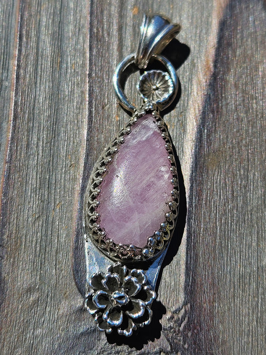 Pink Kunzite Blossom Pendant