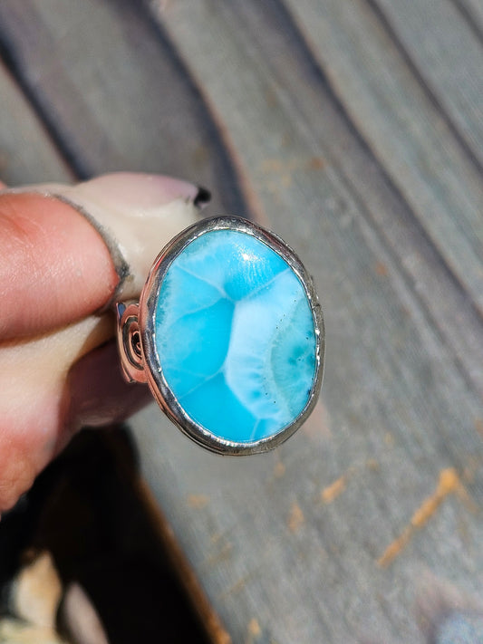 Larimar Ring, Size 8