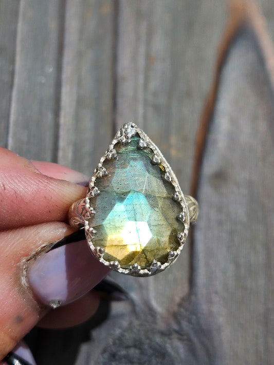 Labradorite Ring, Size 8