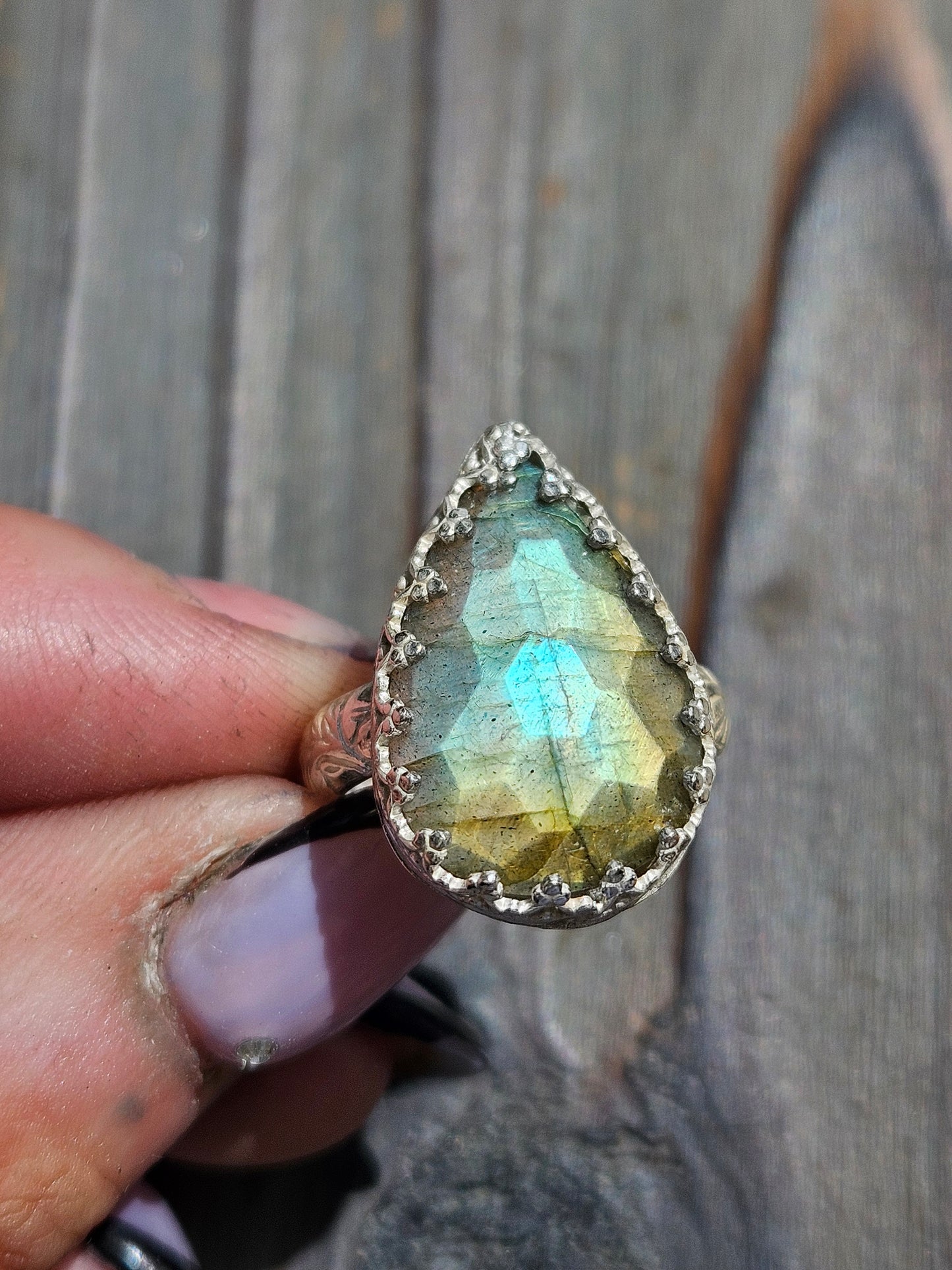 Labradorite Ring, Size 8