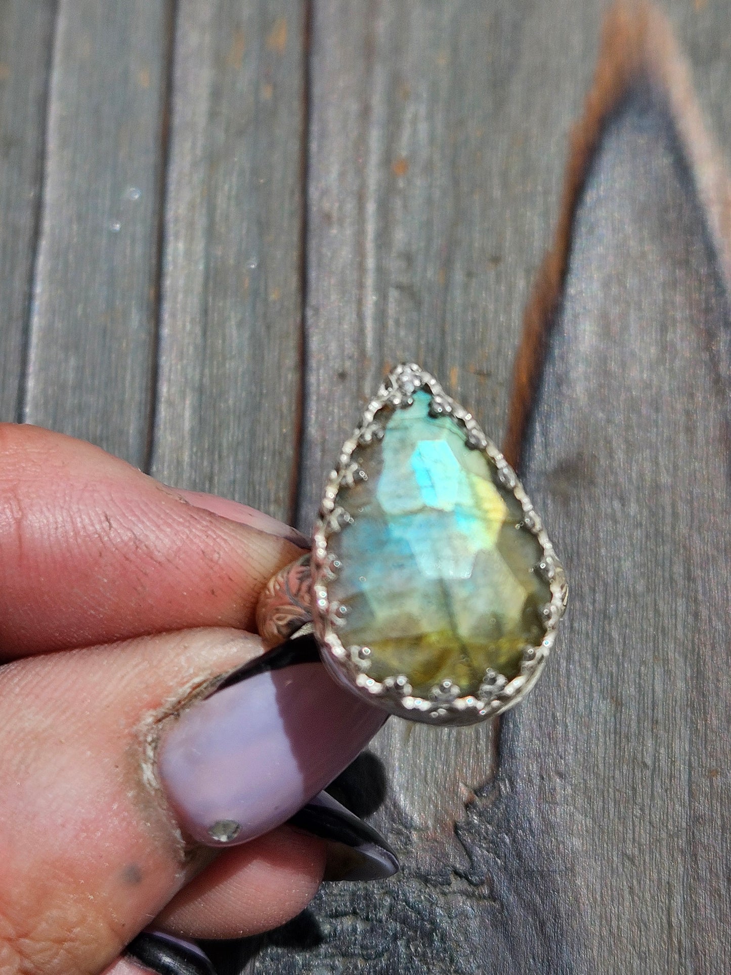 Labradorite Ring, Size 8