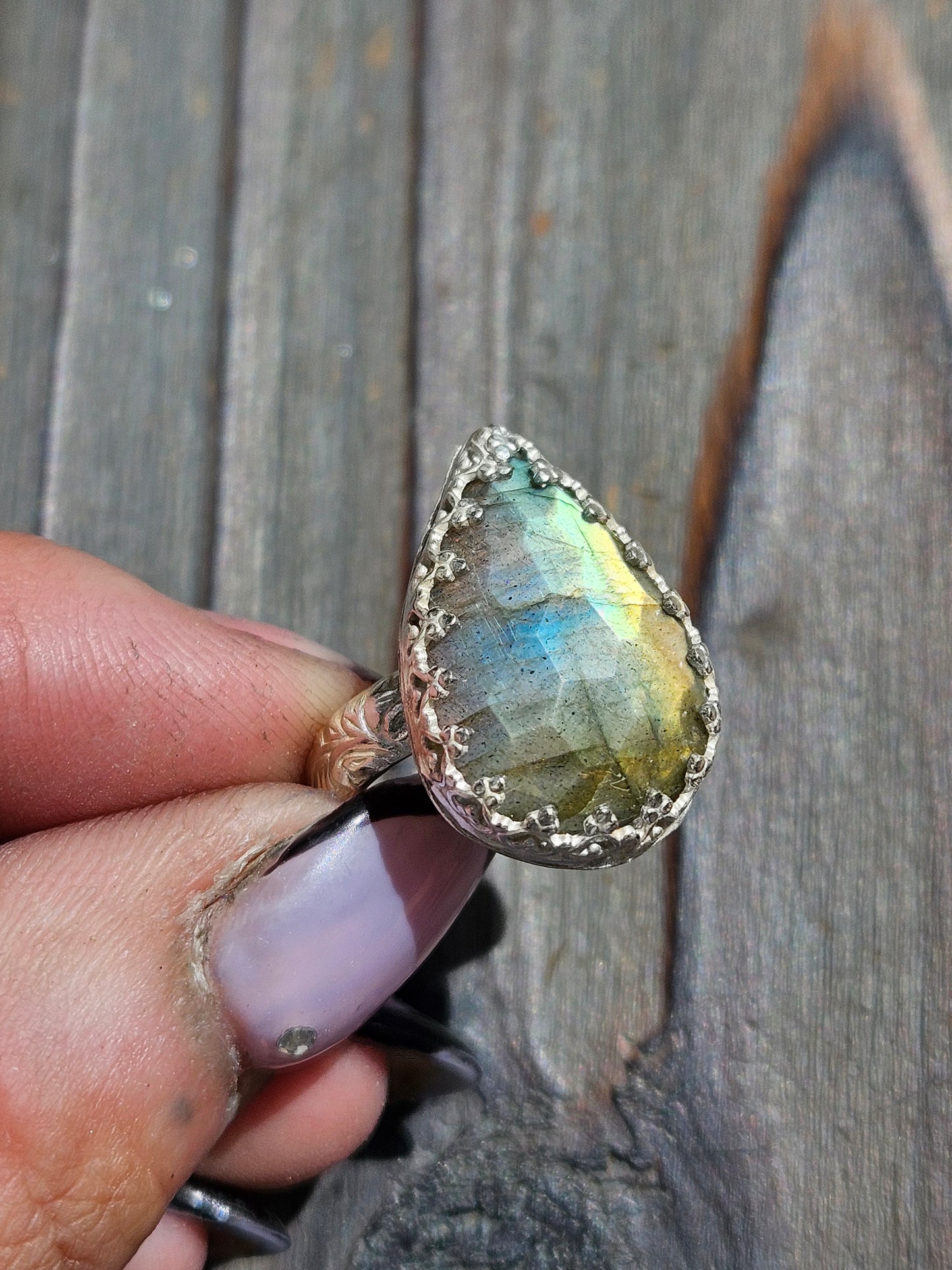 Labradorite Ring, Size 8