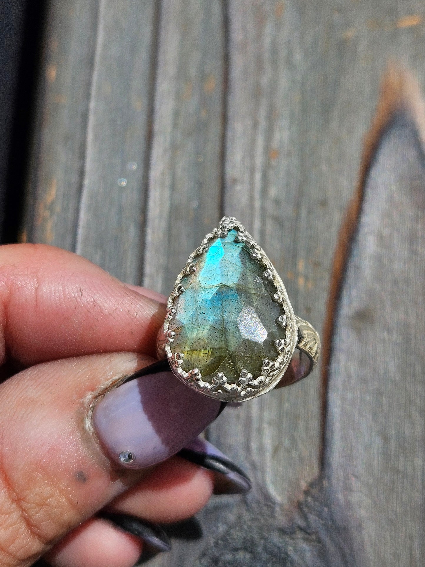 Labradorite Ring, Size 8