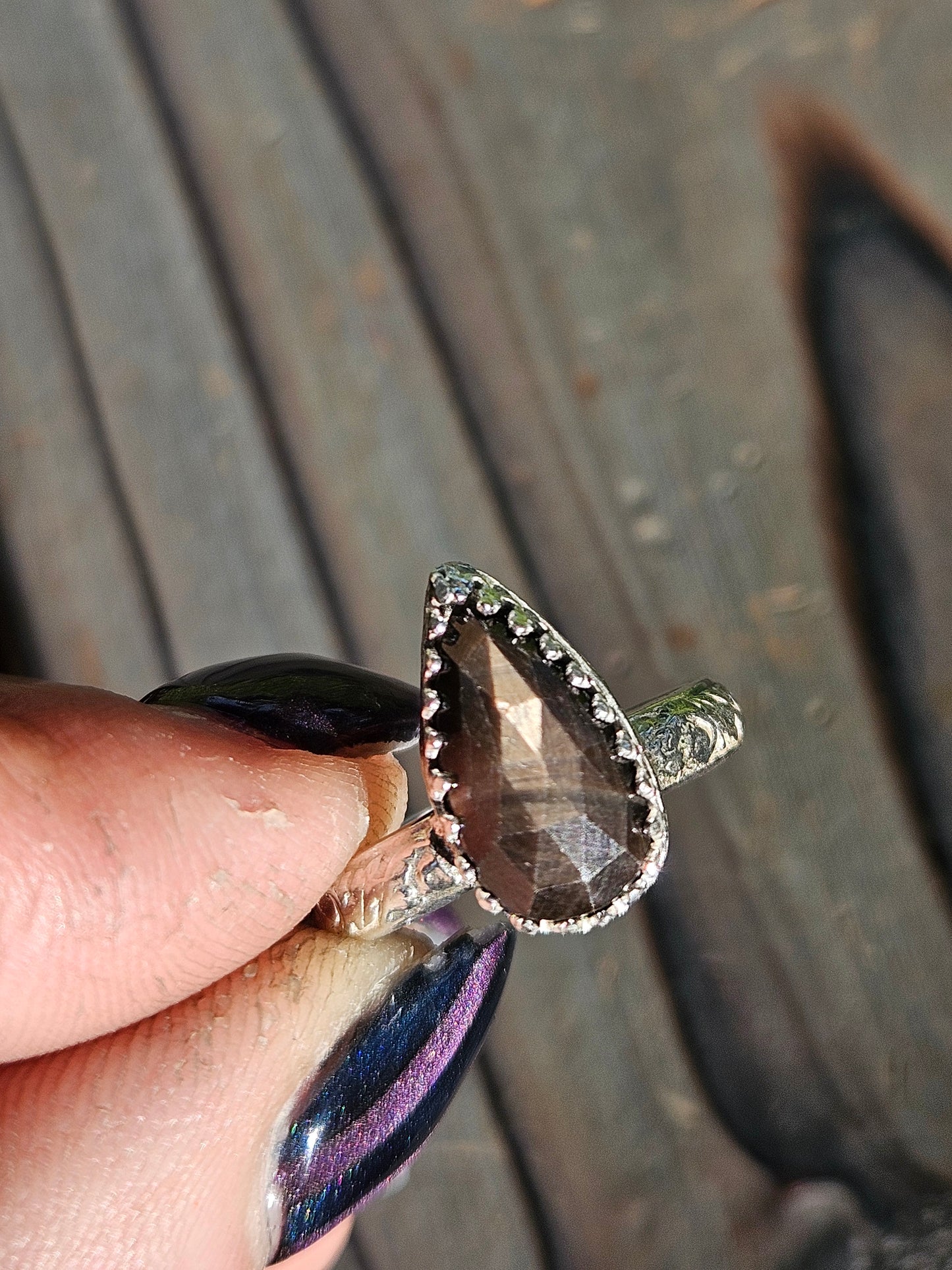 Brown Sapphire Ring, Size 7.5