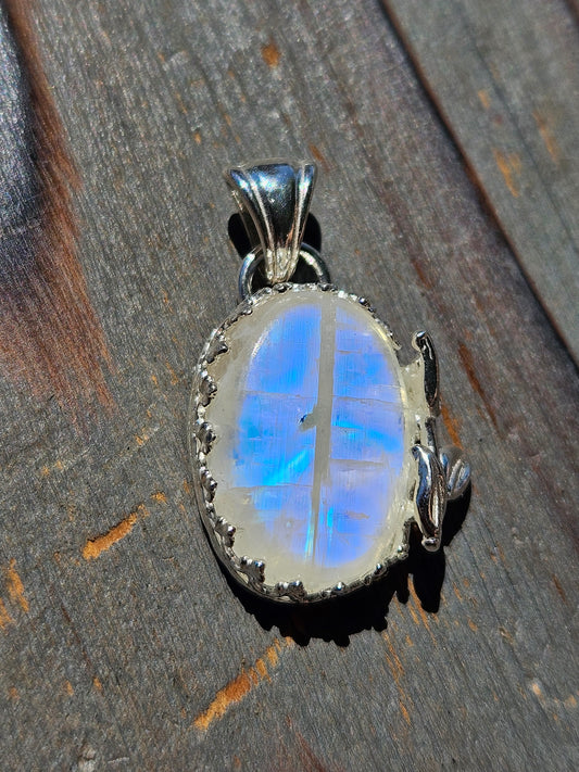 Moonstone and Vine Pendant
