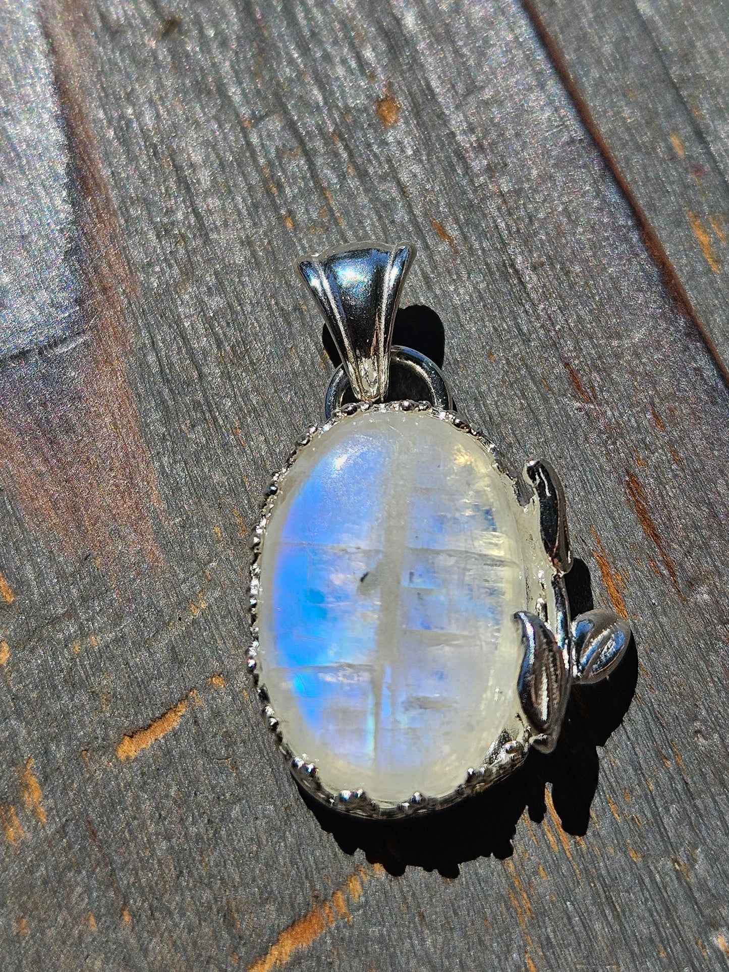 Moonstone and Vine Pendant