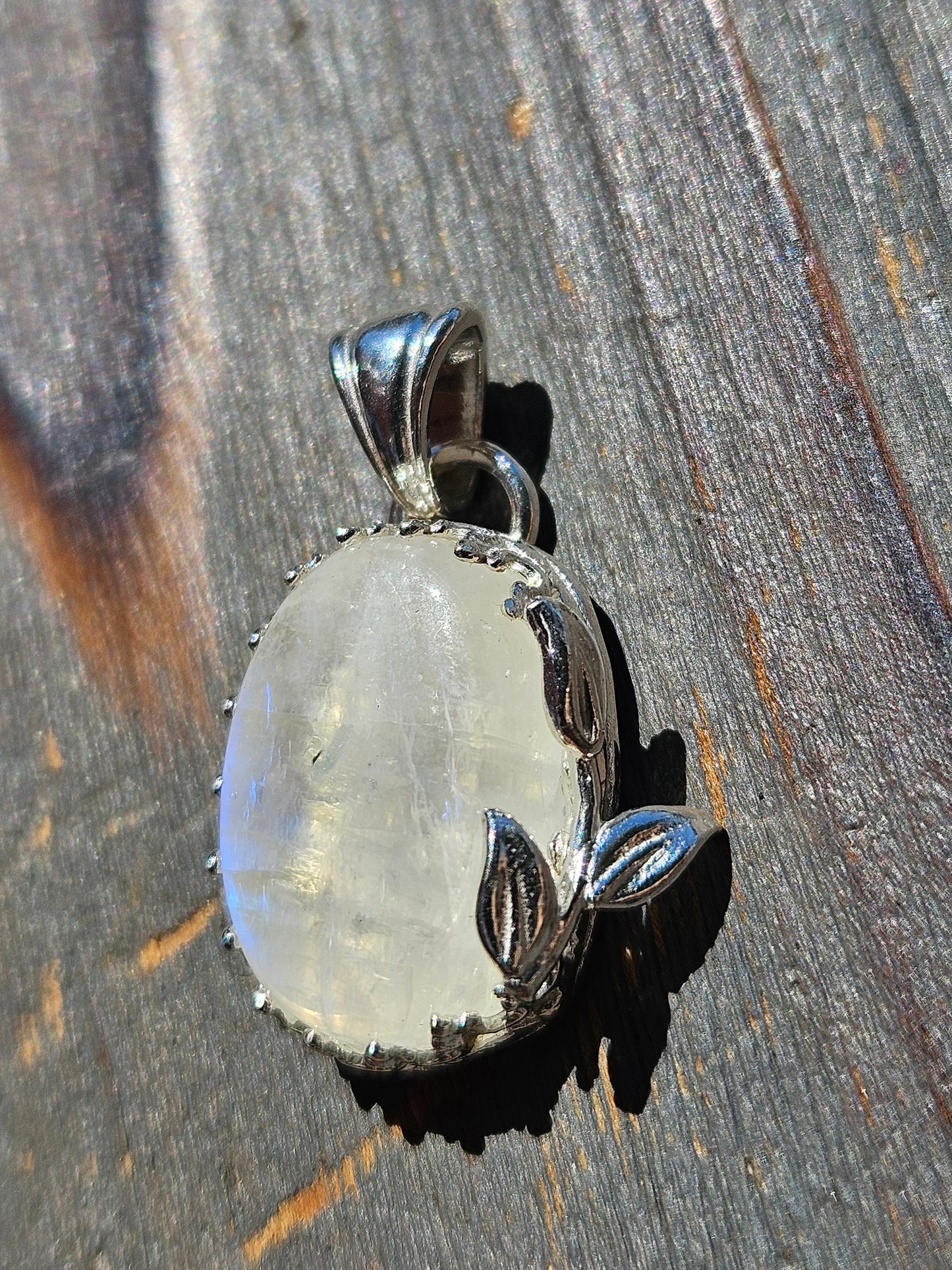 Moonstone and Vine Pendant