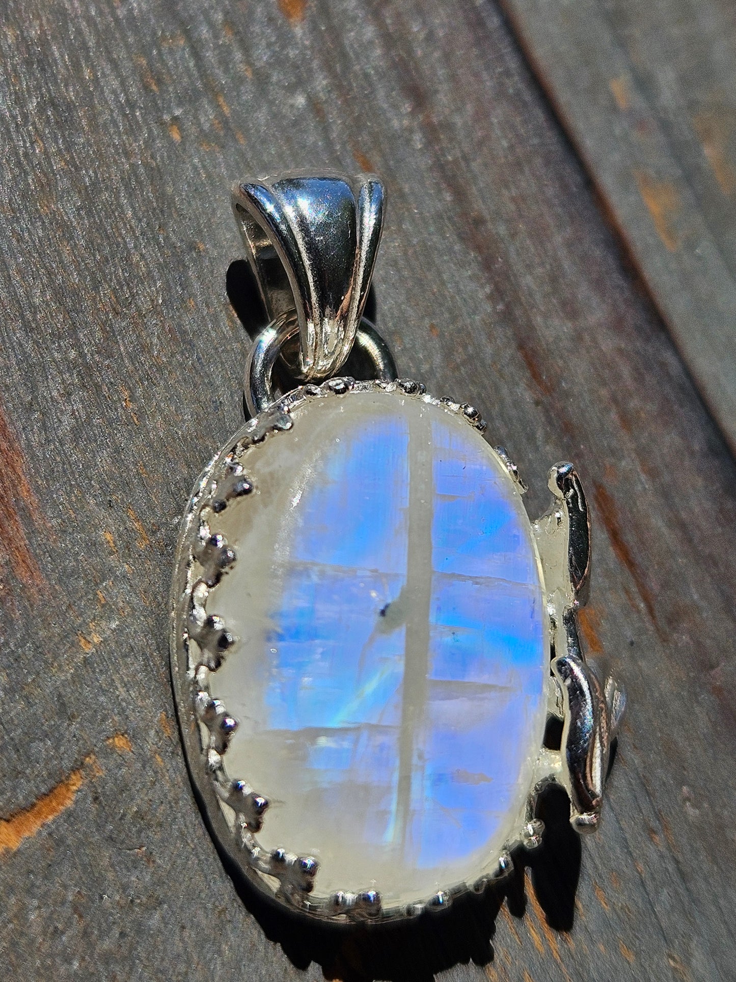 Moonstone and Vine Pendant