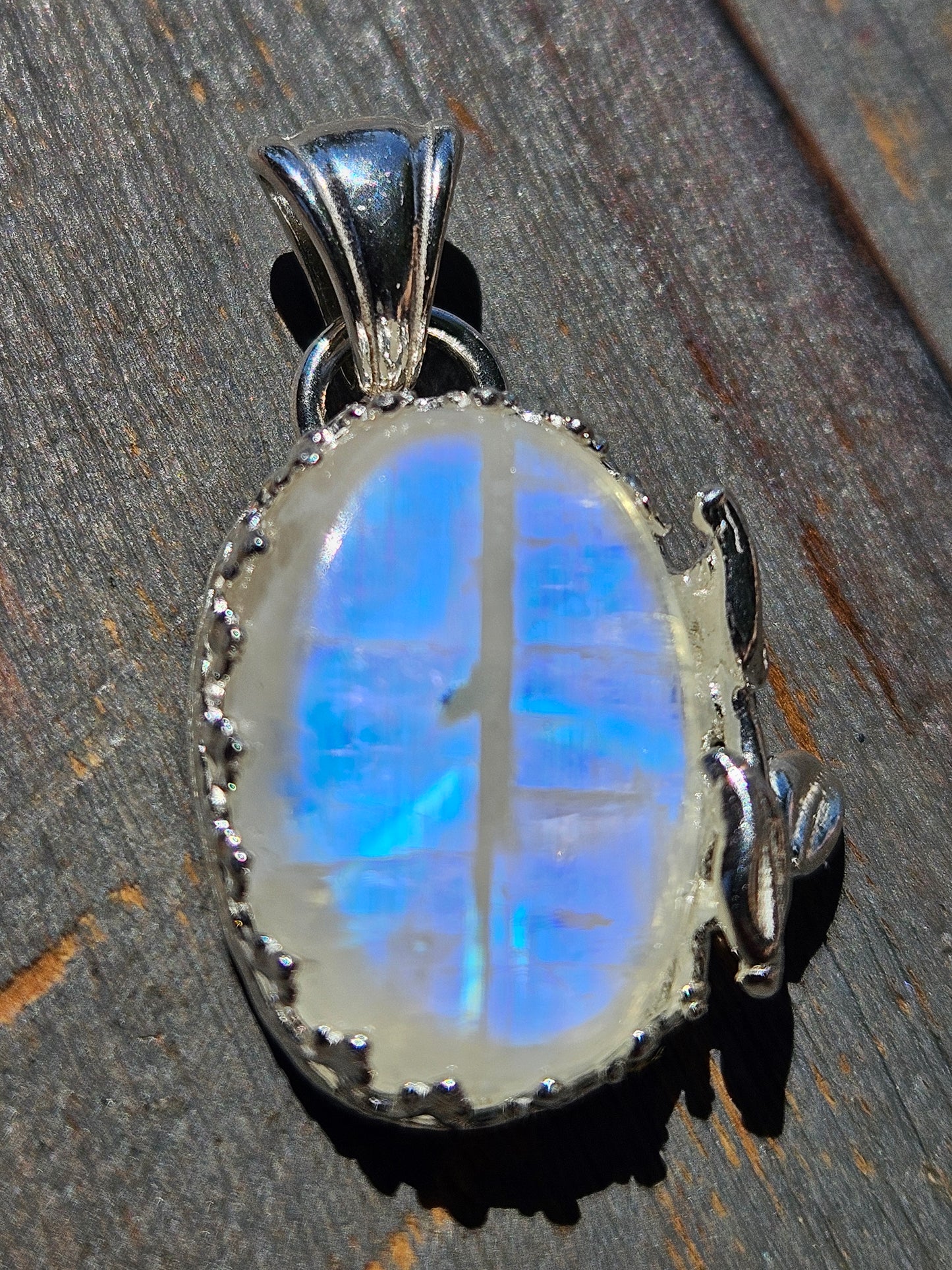 Moonstone and Vine Pendant