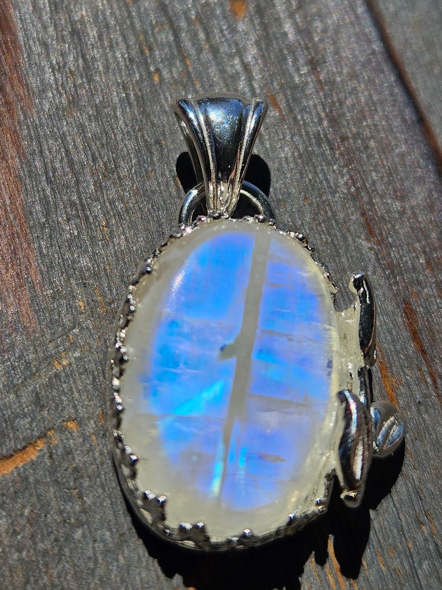 Moonstone and Vine Pendant