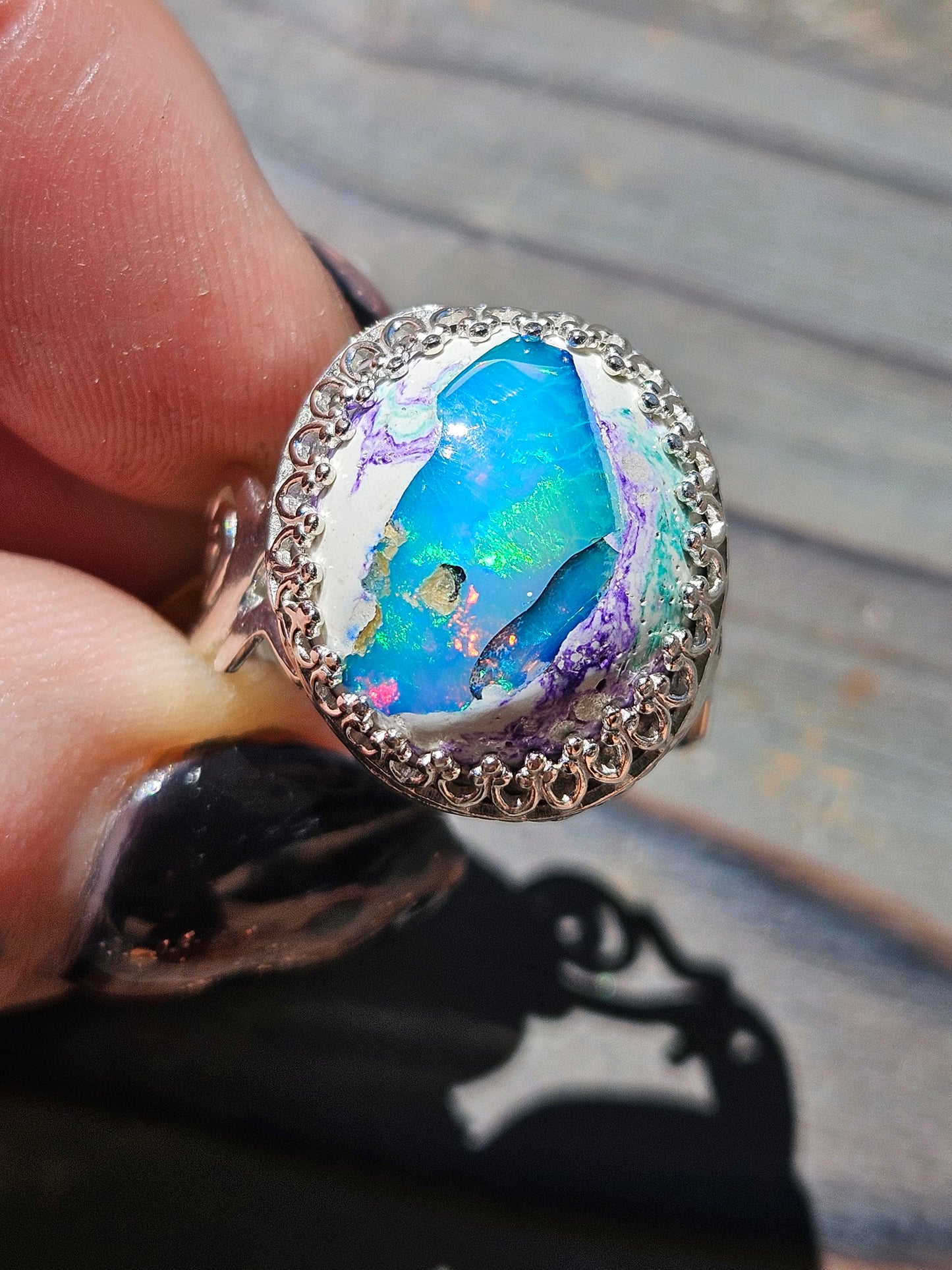 Galaxy Opal Ring Size 9