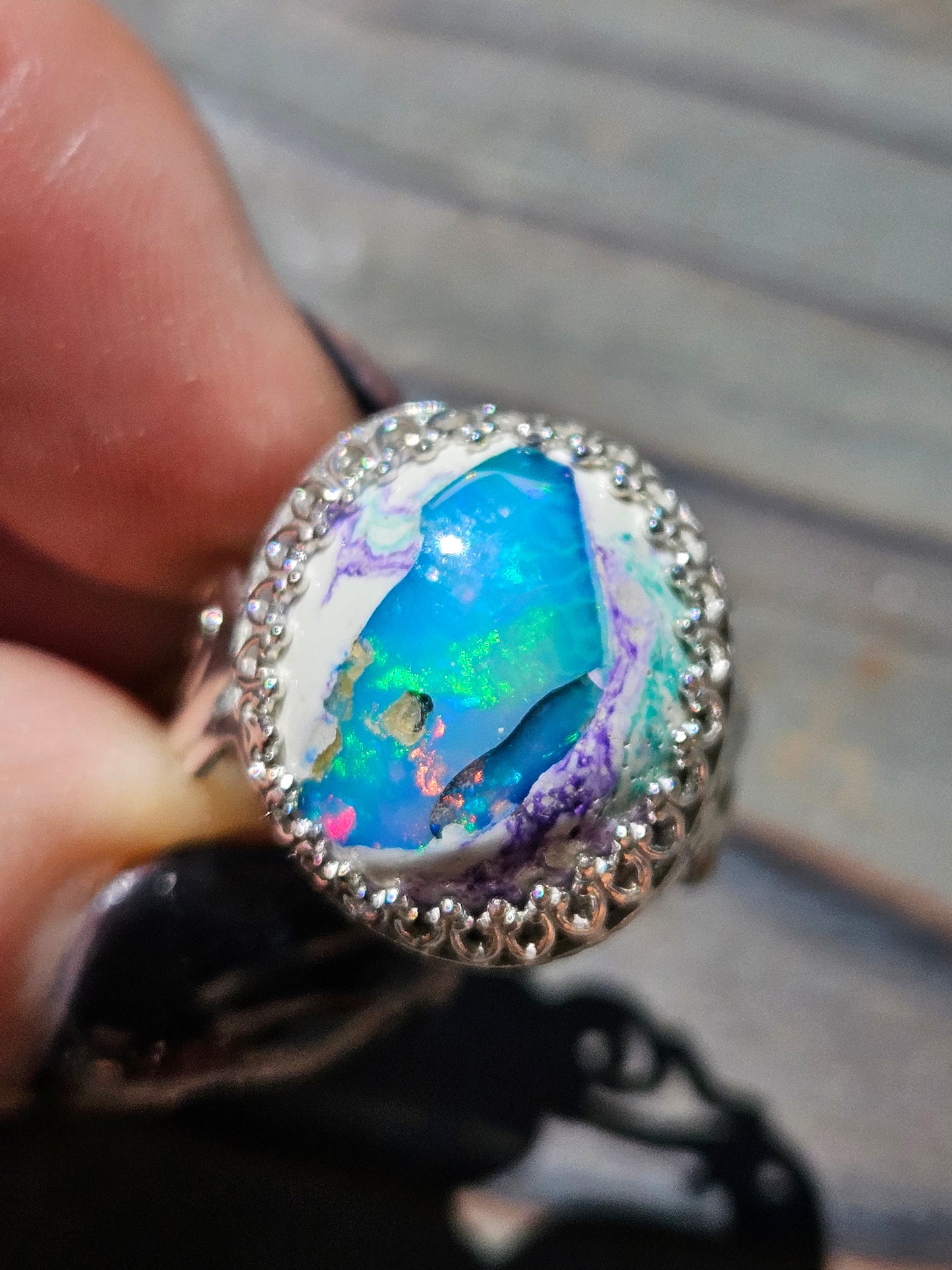 Galaxy Opal Ring Size 9
