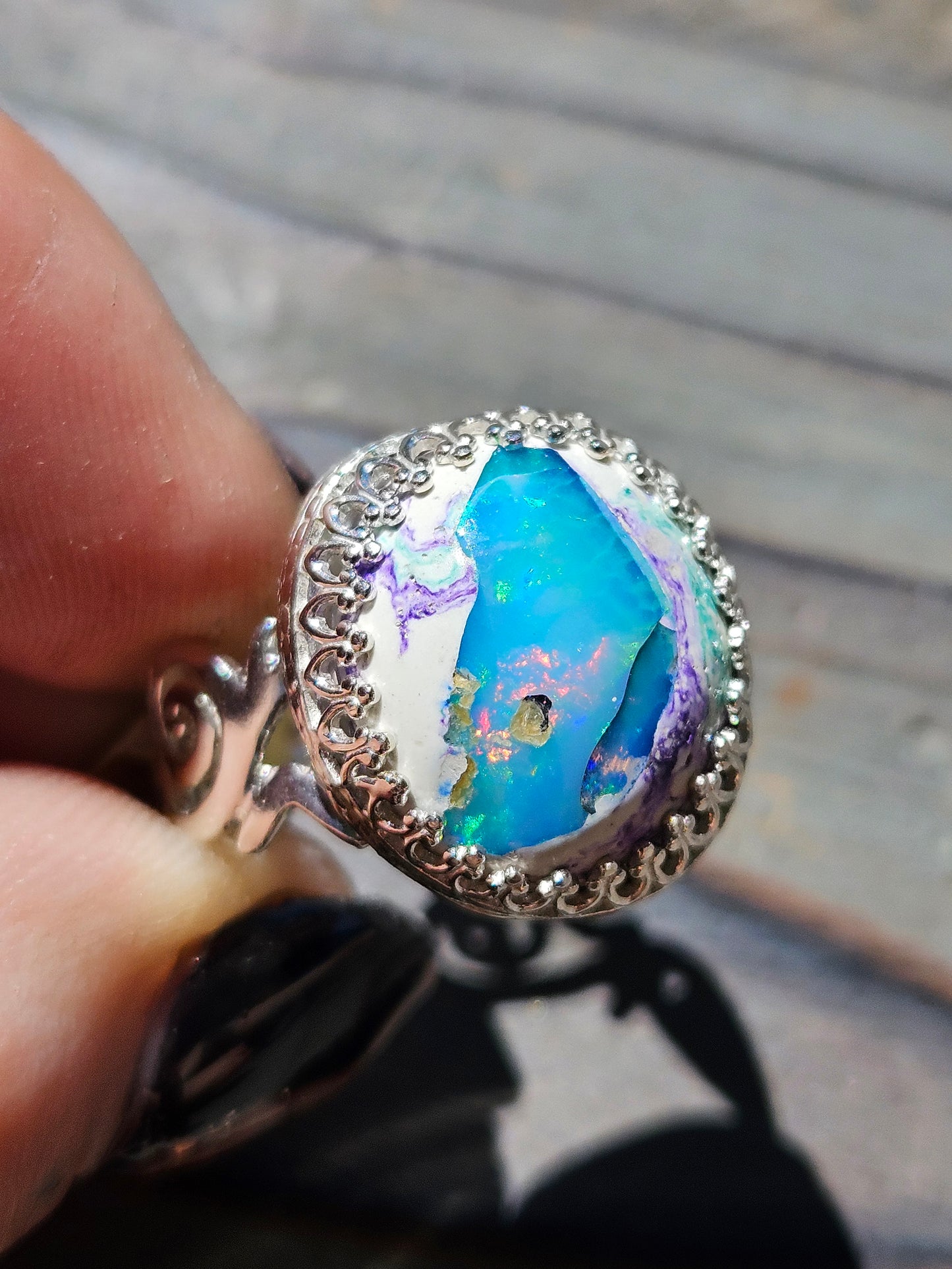 Galaxy Opal Ring Size 9