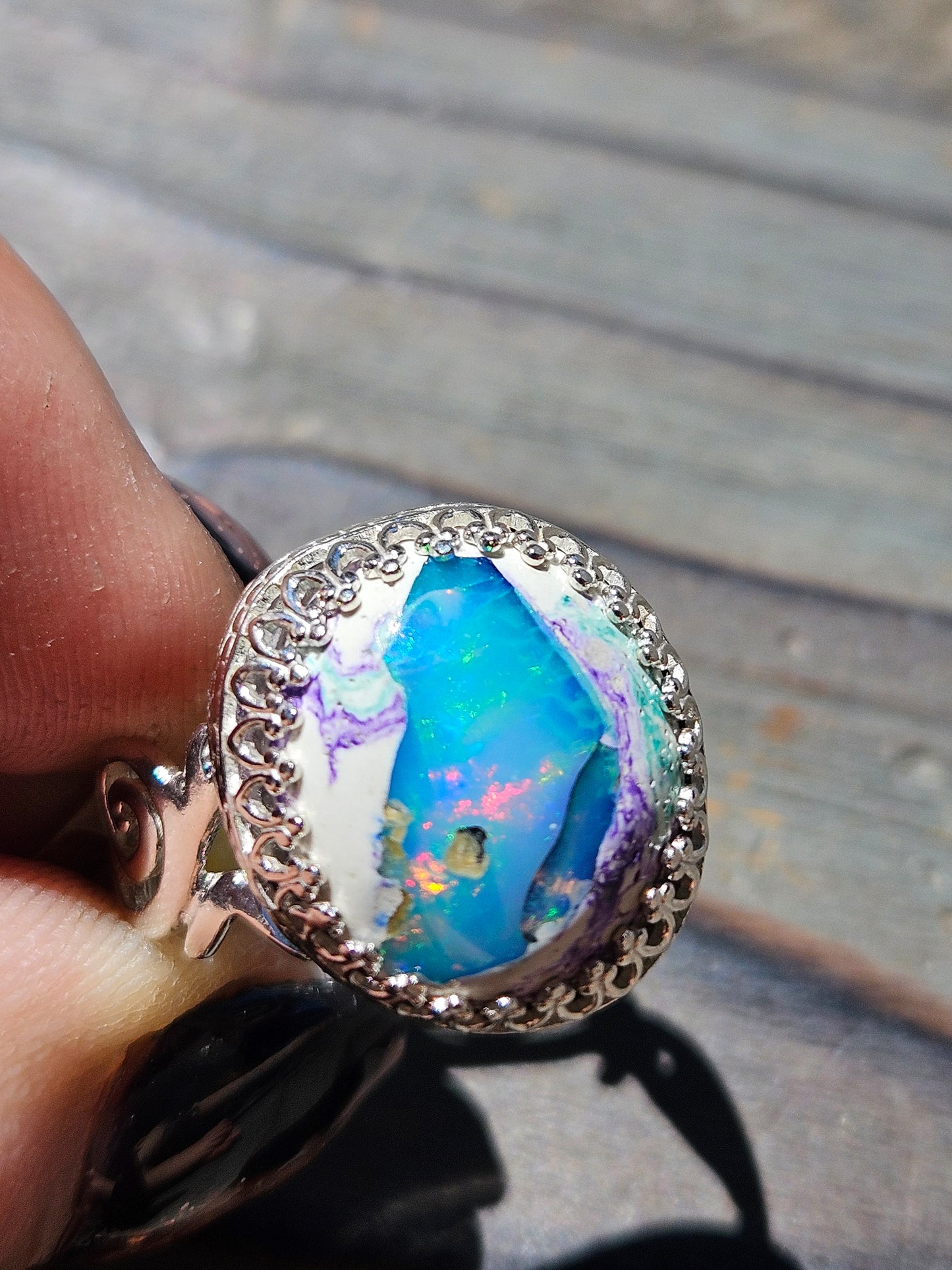 Galaxy Opal Ring Size 9