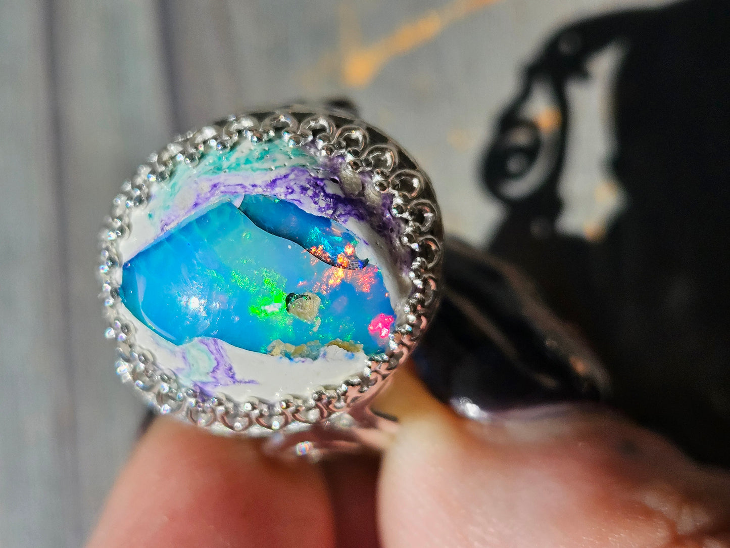 Galaxy Opal Ring Size 9