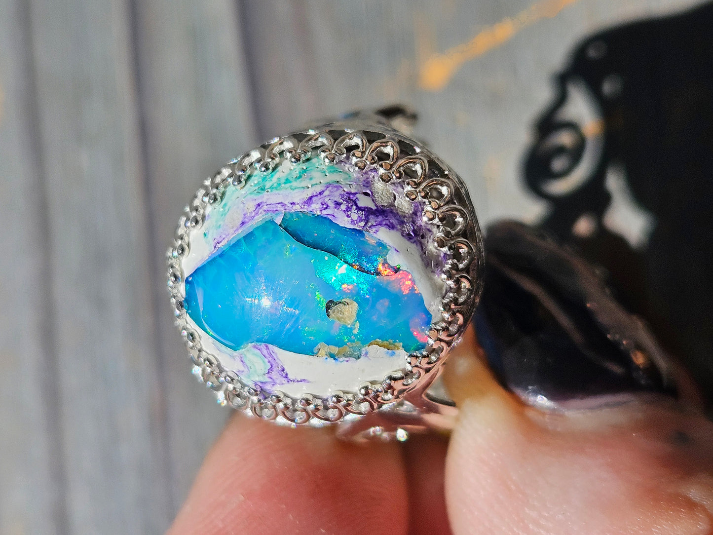 Galaxy Opal Ring Size 9