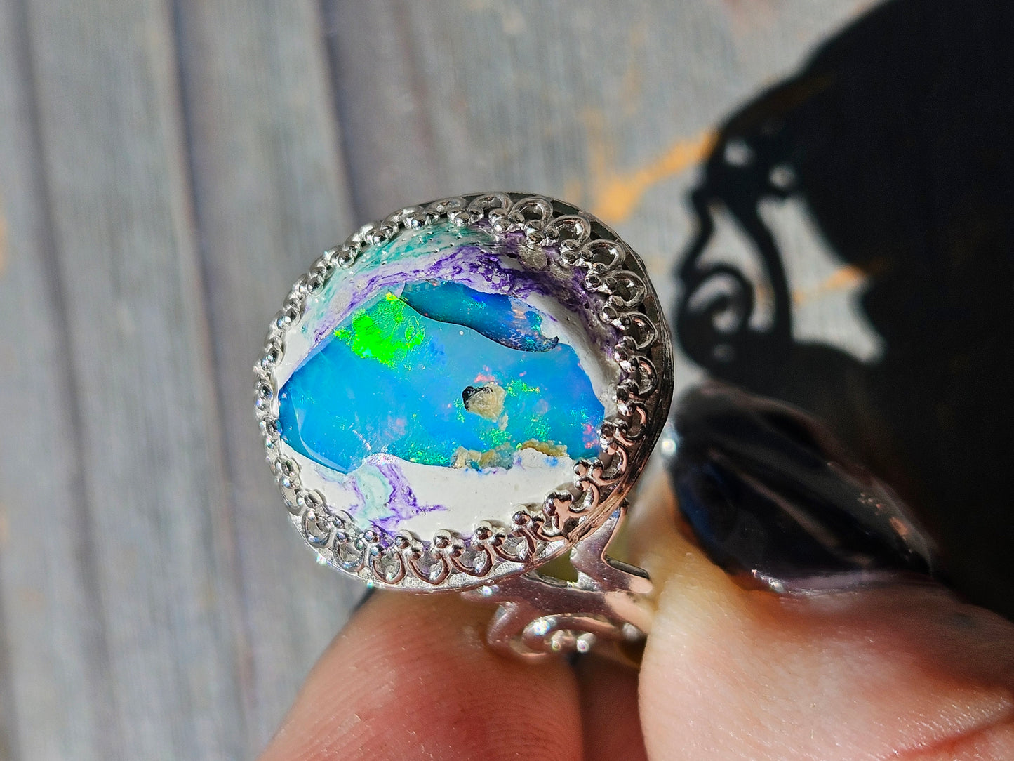 Galaxy Opal Ring Size 9
