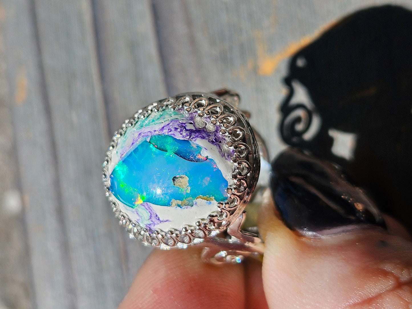 Galaxy Opal Ring Size 9