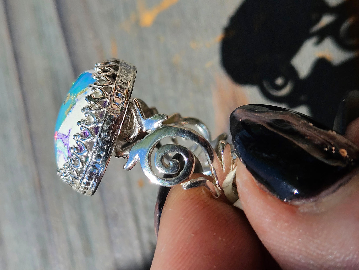 Galaxy Opal Ring Size 9
