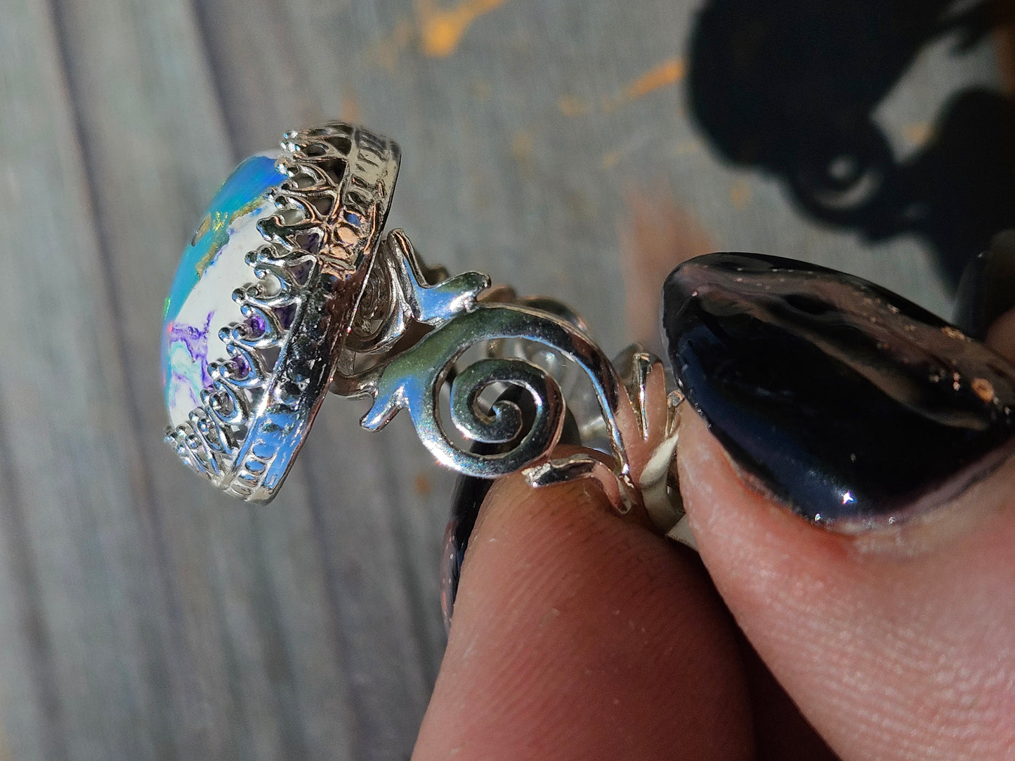 Galaxy Opal Ring Size 9