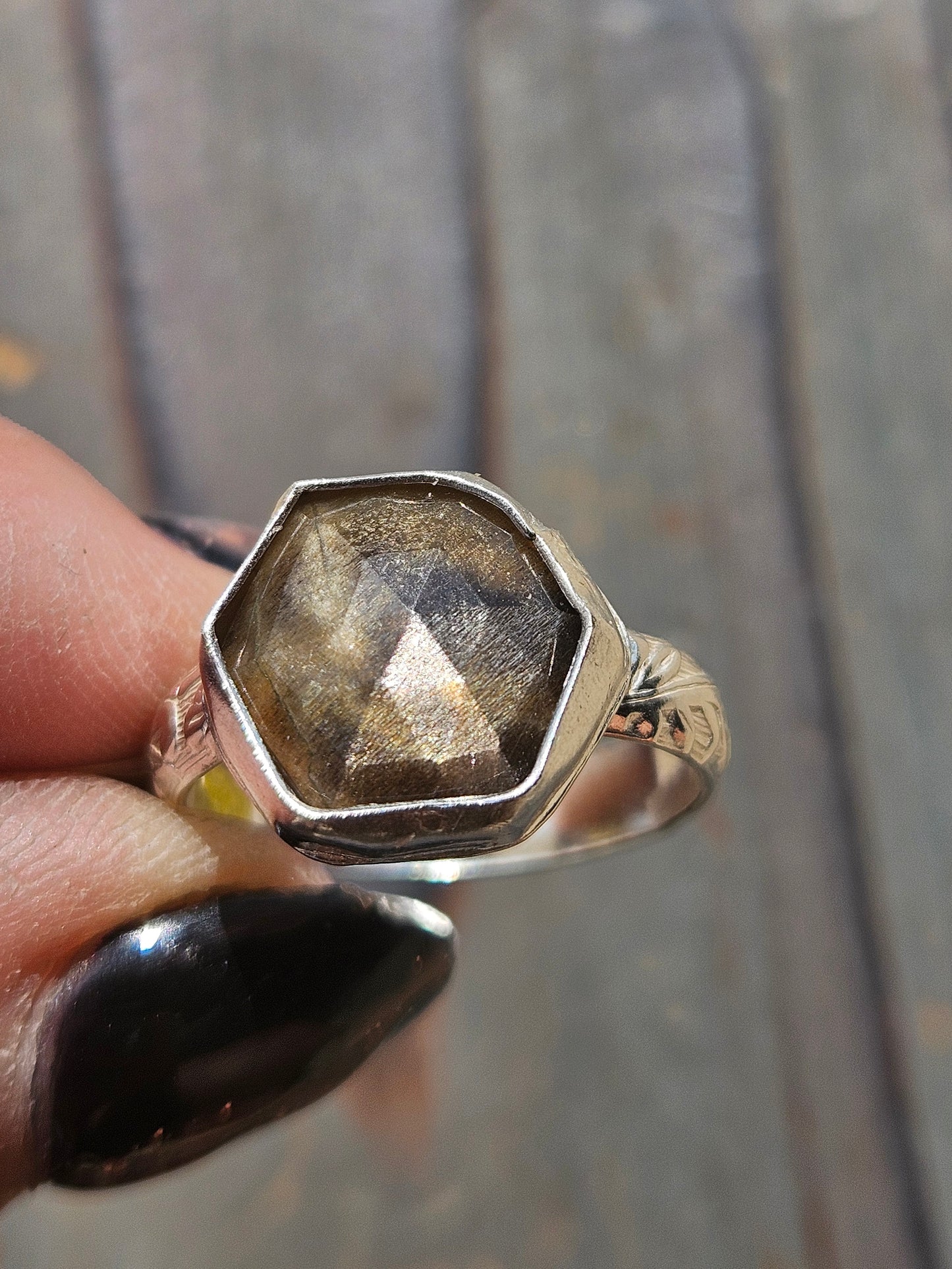 Brown Sapphire Ring, Size 8