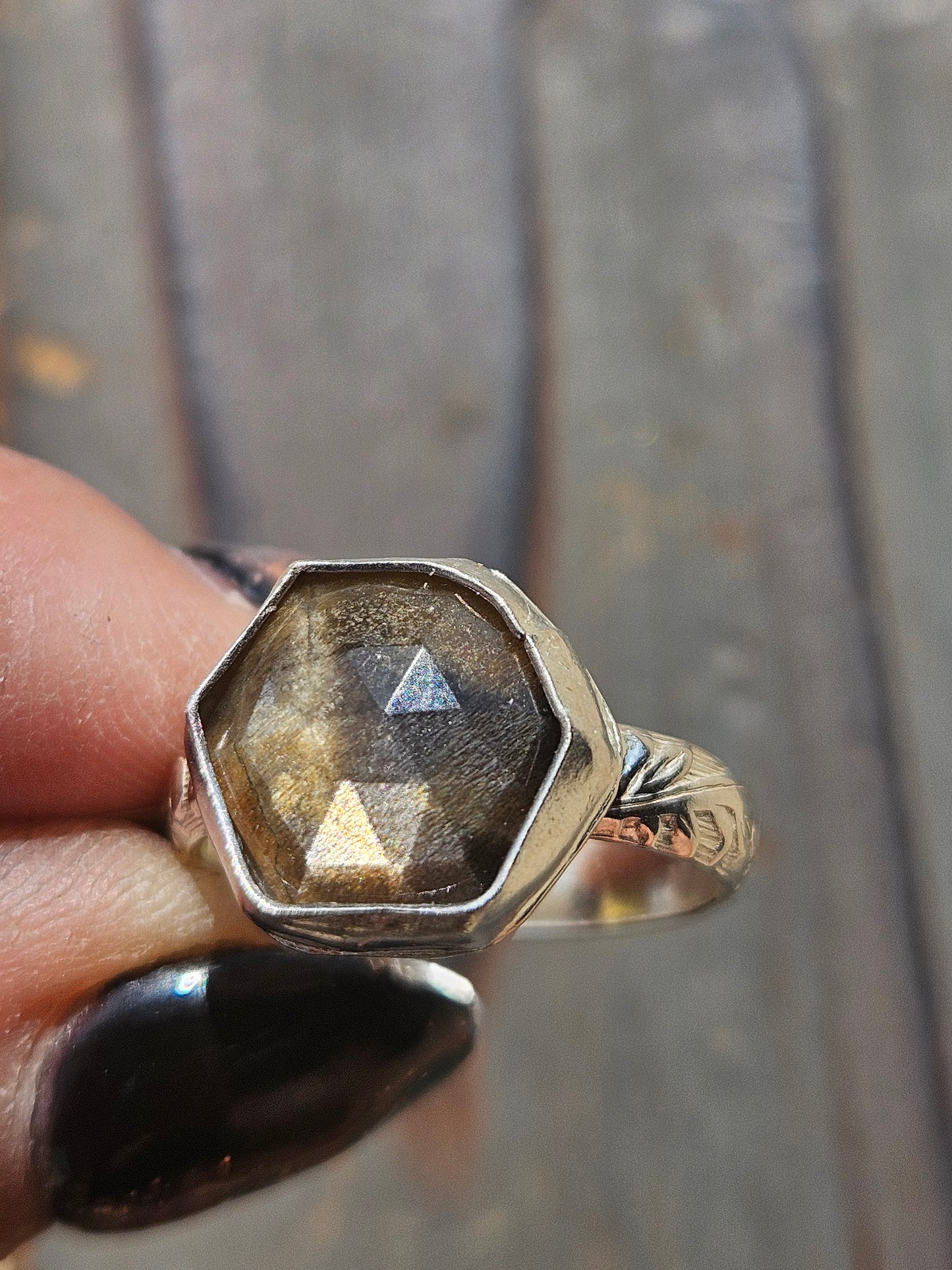 Brown Sapphire Ring, Size 8