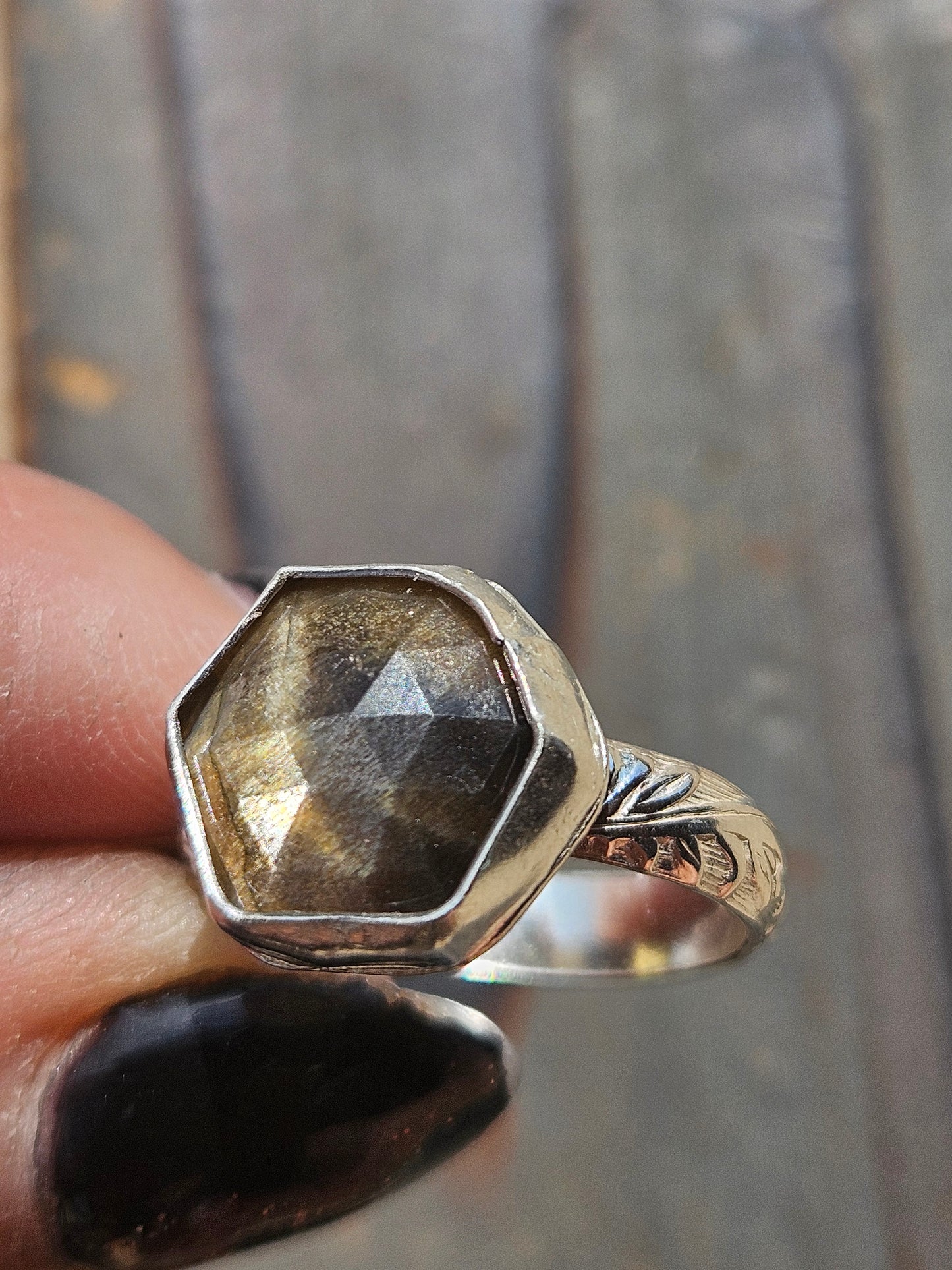 Brown Sapphire Ring, Size 8