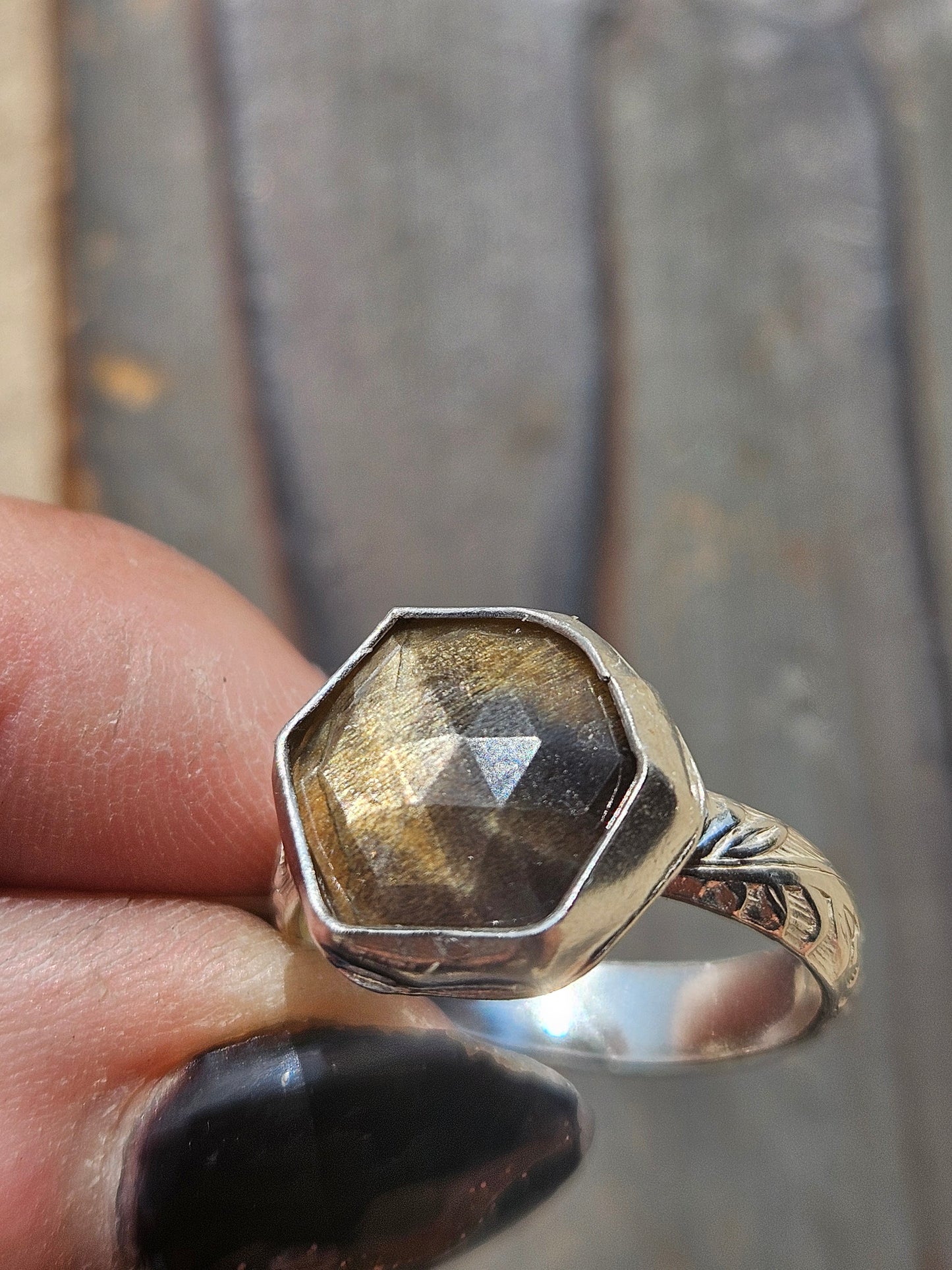 Brown Sapphire Ring, Size 8