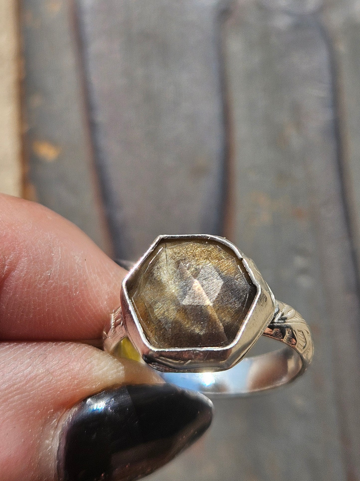 Brown Sapphire Ring, Size 8