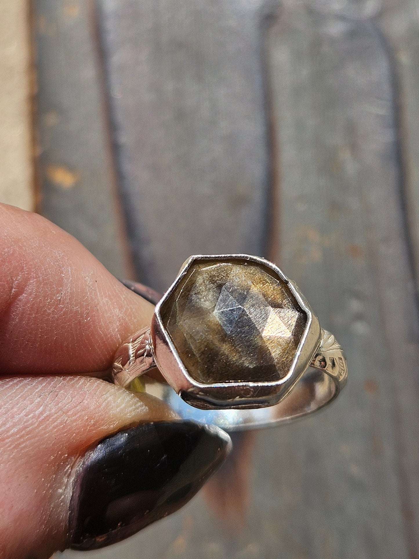 Brown Sapphire Ring, Size 8