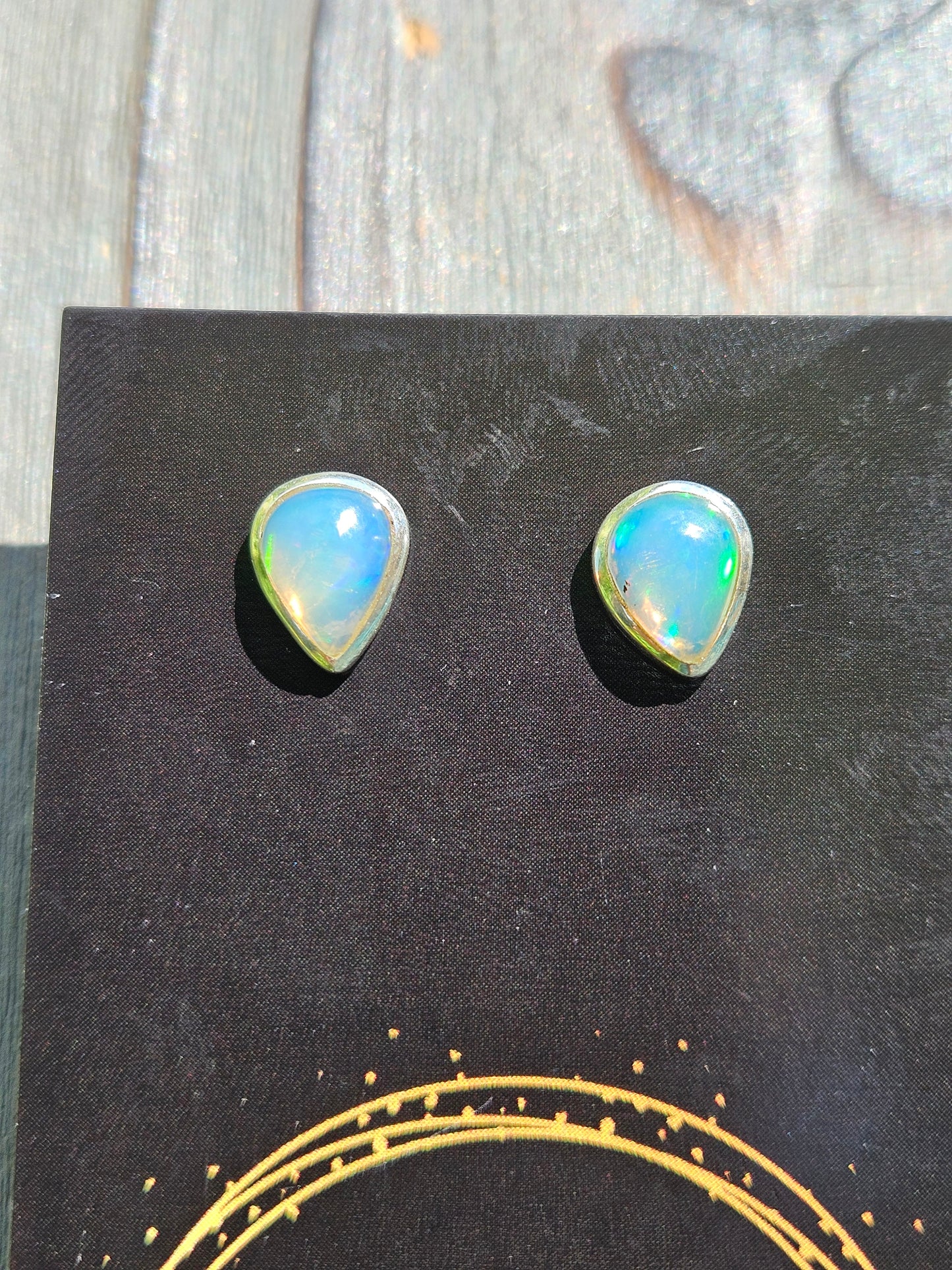 Ethiopian Opal Stud Earrings