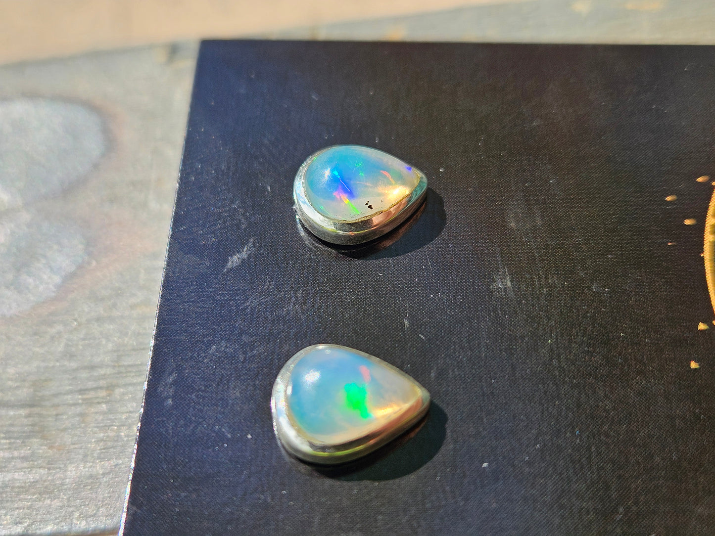 Ethiopian Opal Stud Earrings