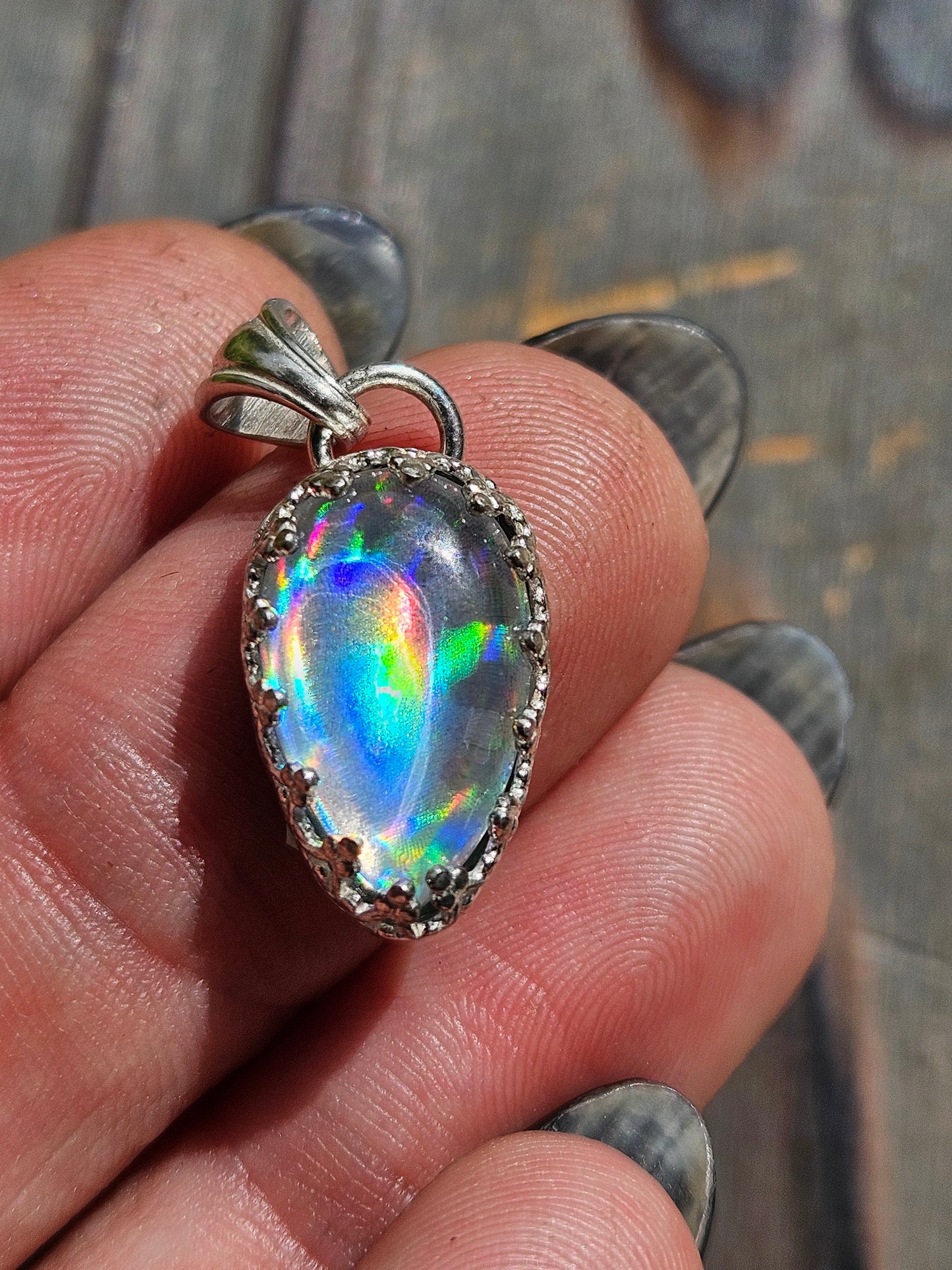 Disco Quartz Pendant