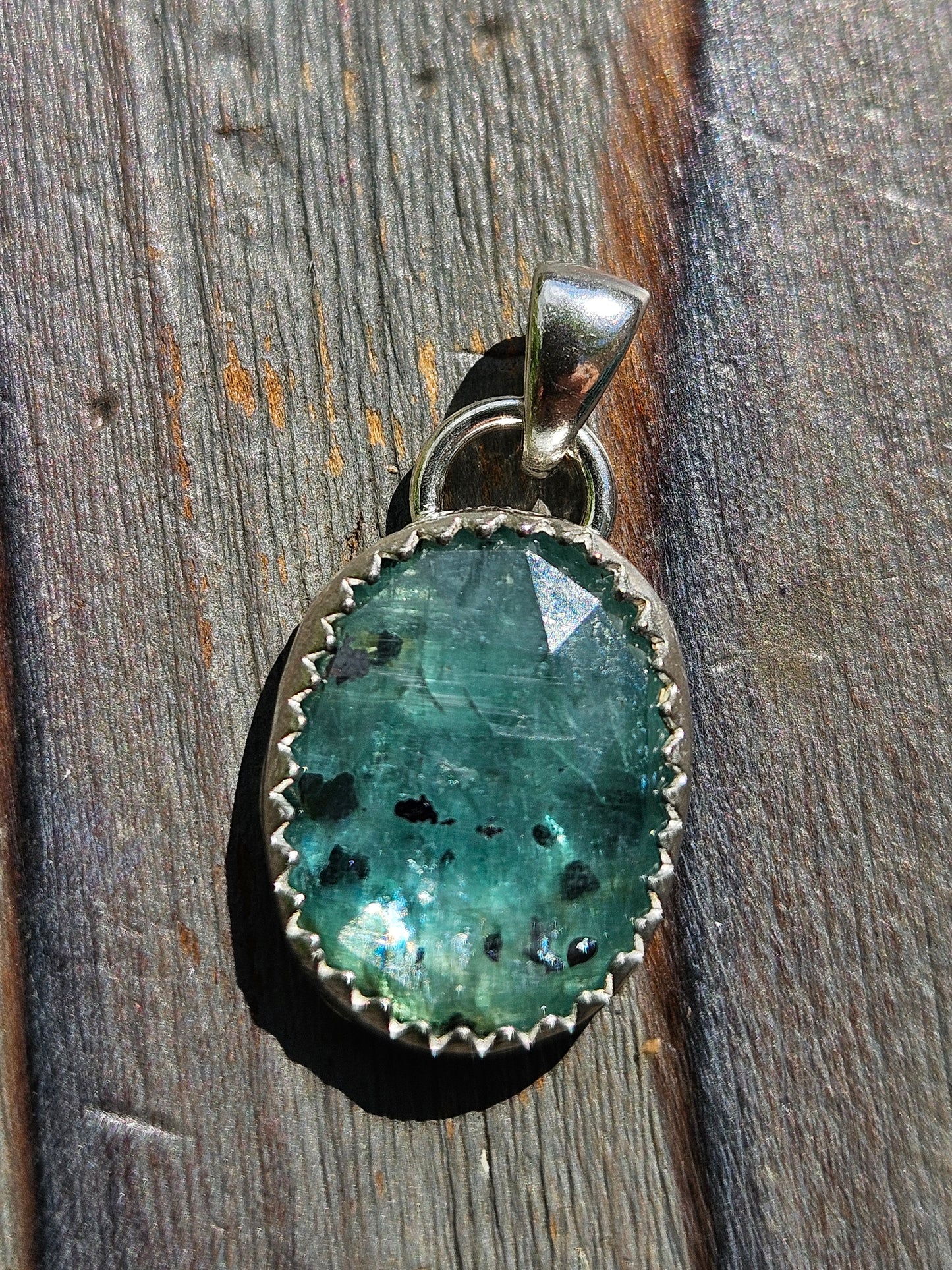 Teal Kyanite Pendant