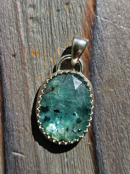 Teal Kyanite Pendant