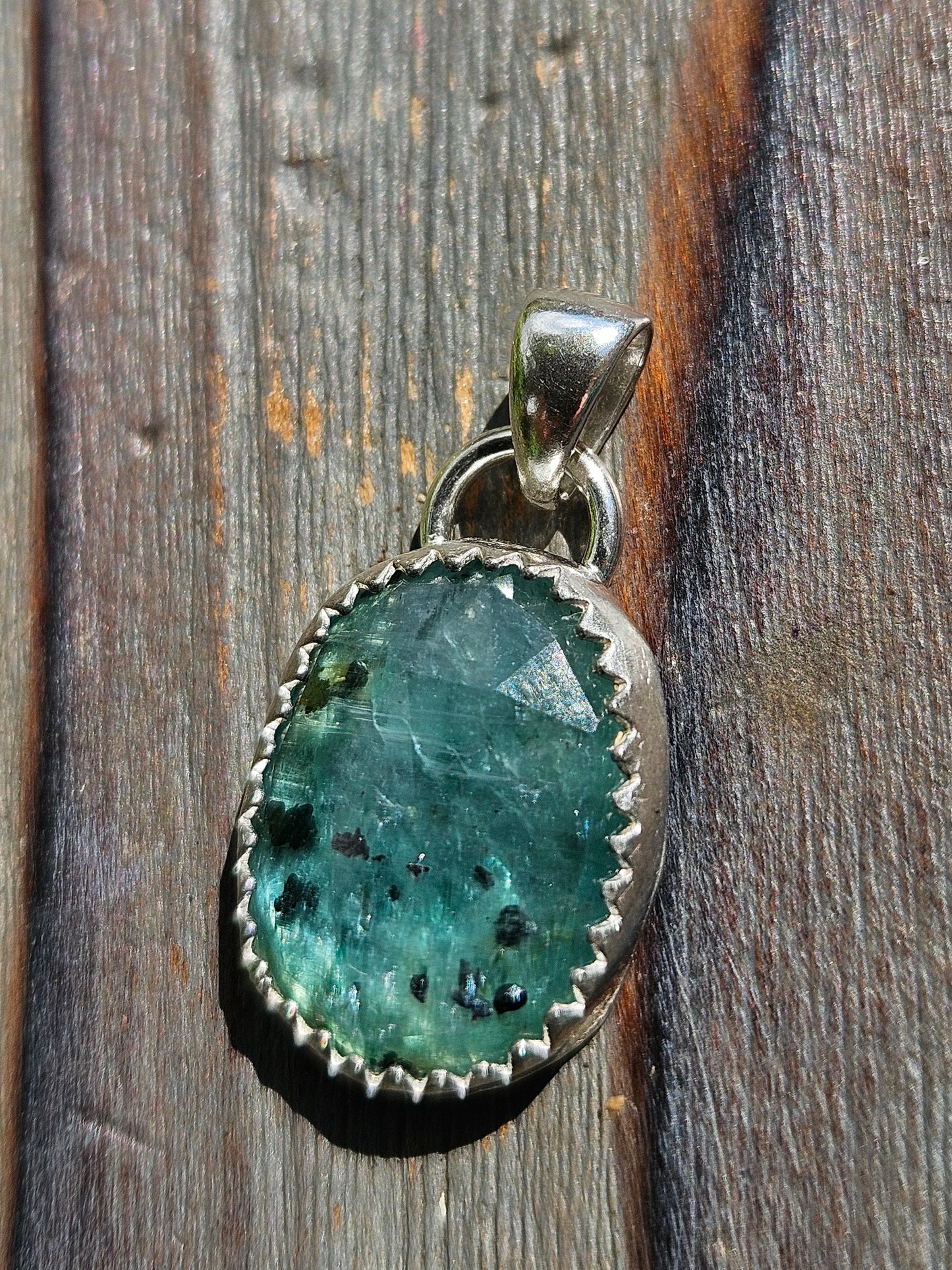 Teal Kyanite Pendant