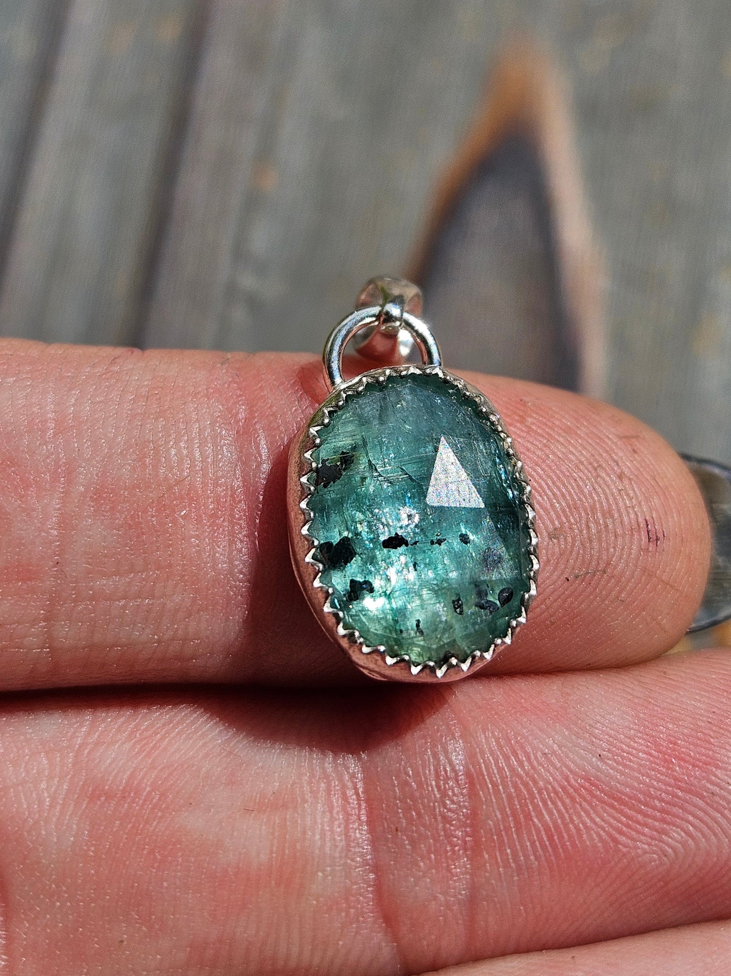 Teal Kyanite Pendant
