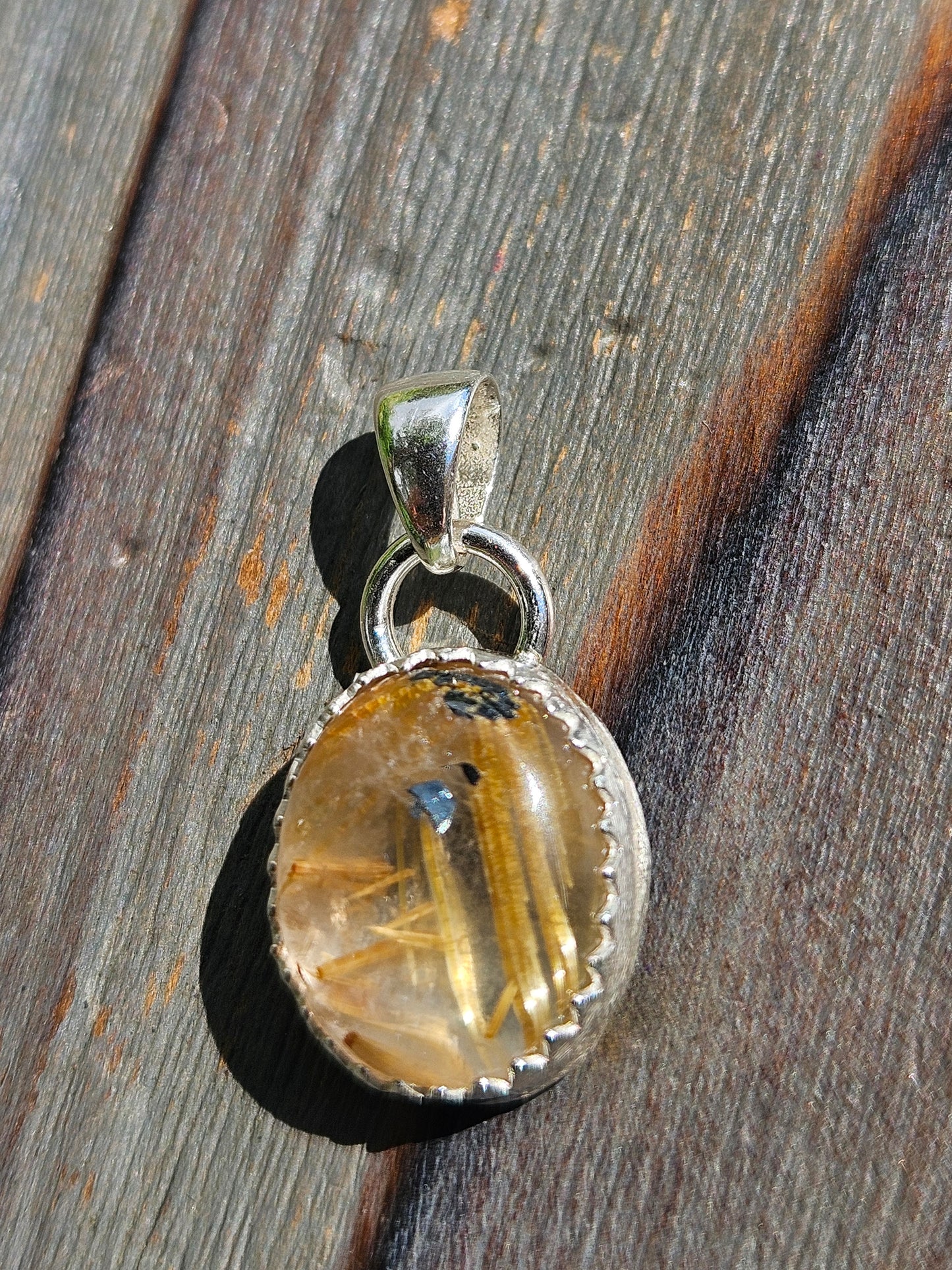Golden Rutile Pendant