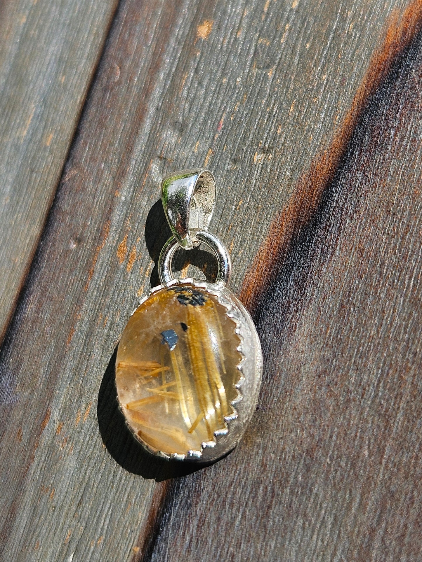 Golden Rutile Pendant
