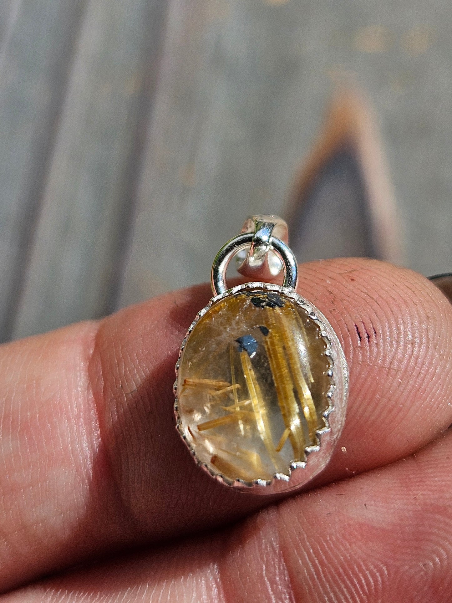 Golden Rutile Pendant